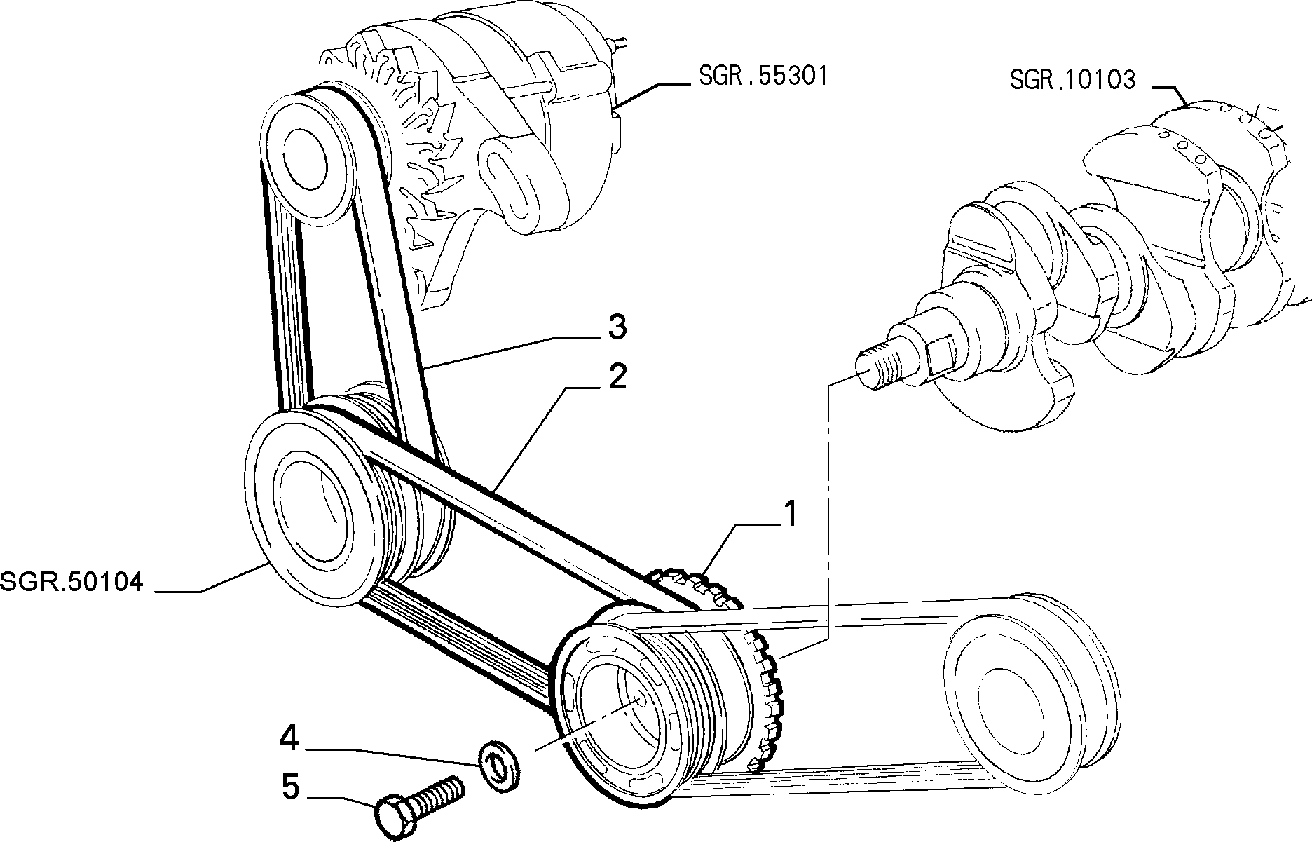 Alfa Romeo 46517850 - Ķīļrievu siksna ps1.lv