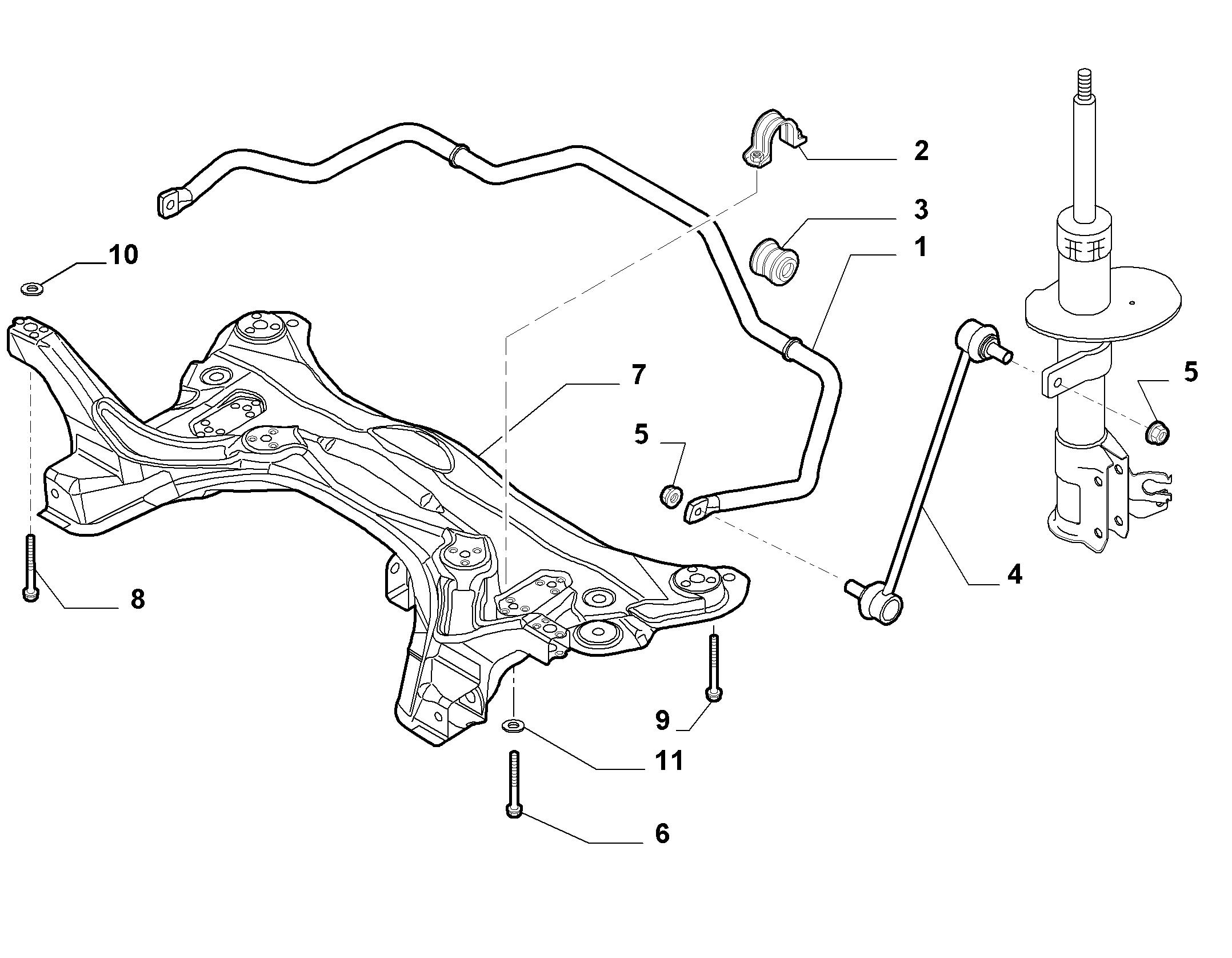 Lancia 51856872 - Stiepnis / Atsaite, Stabilizators ps1.lv