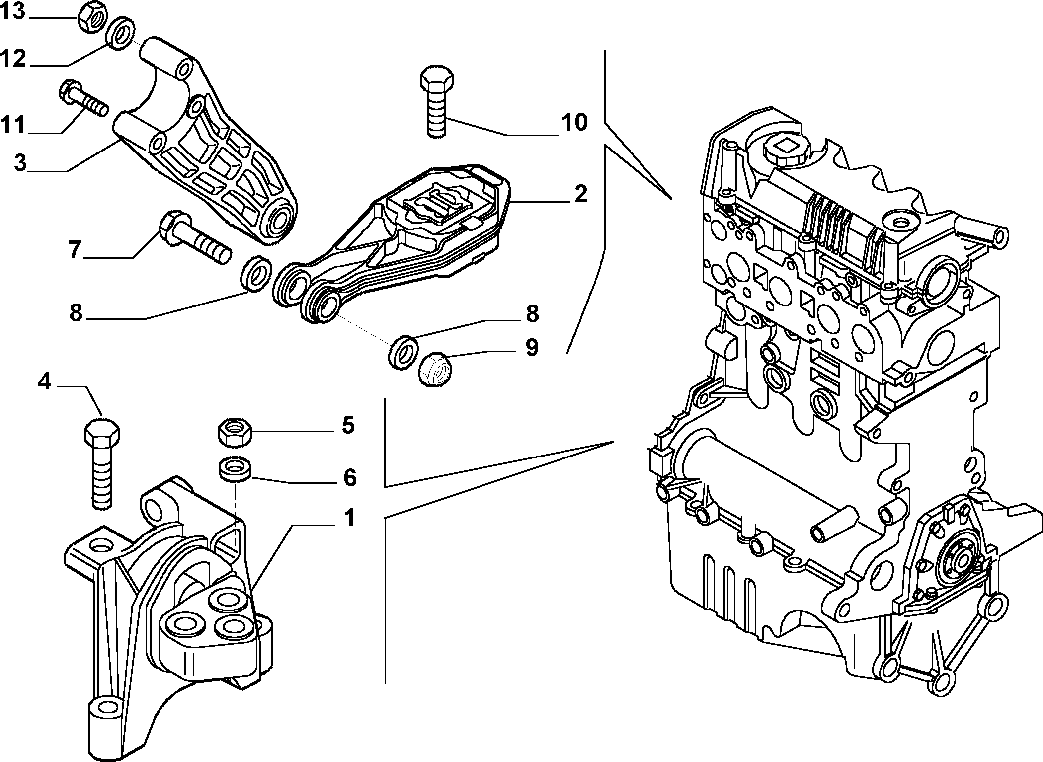 Alfa Romeo 15503721 - Remkomplekts, Balstiekārtas svira ps1.lv