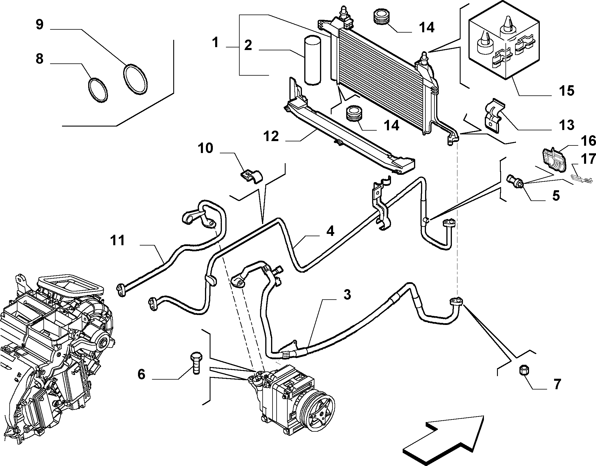 Lancia 71740363 - Sausinātājs, Kondicionieris ps1.lv