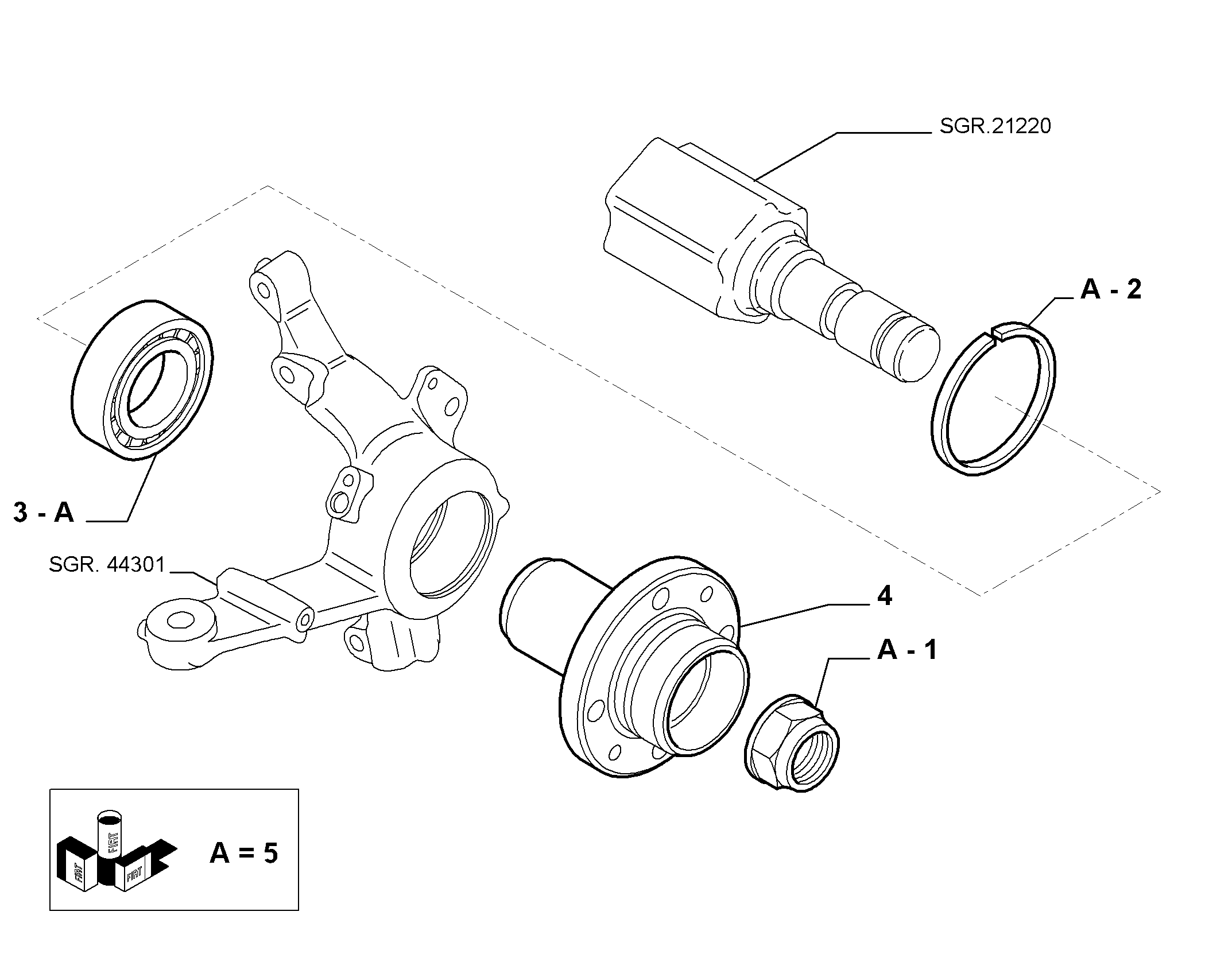 FIAT / LANCIA 7667265 - Riteņa rumba ps1.lv