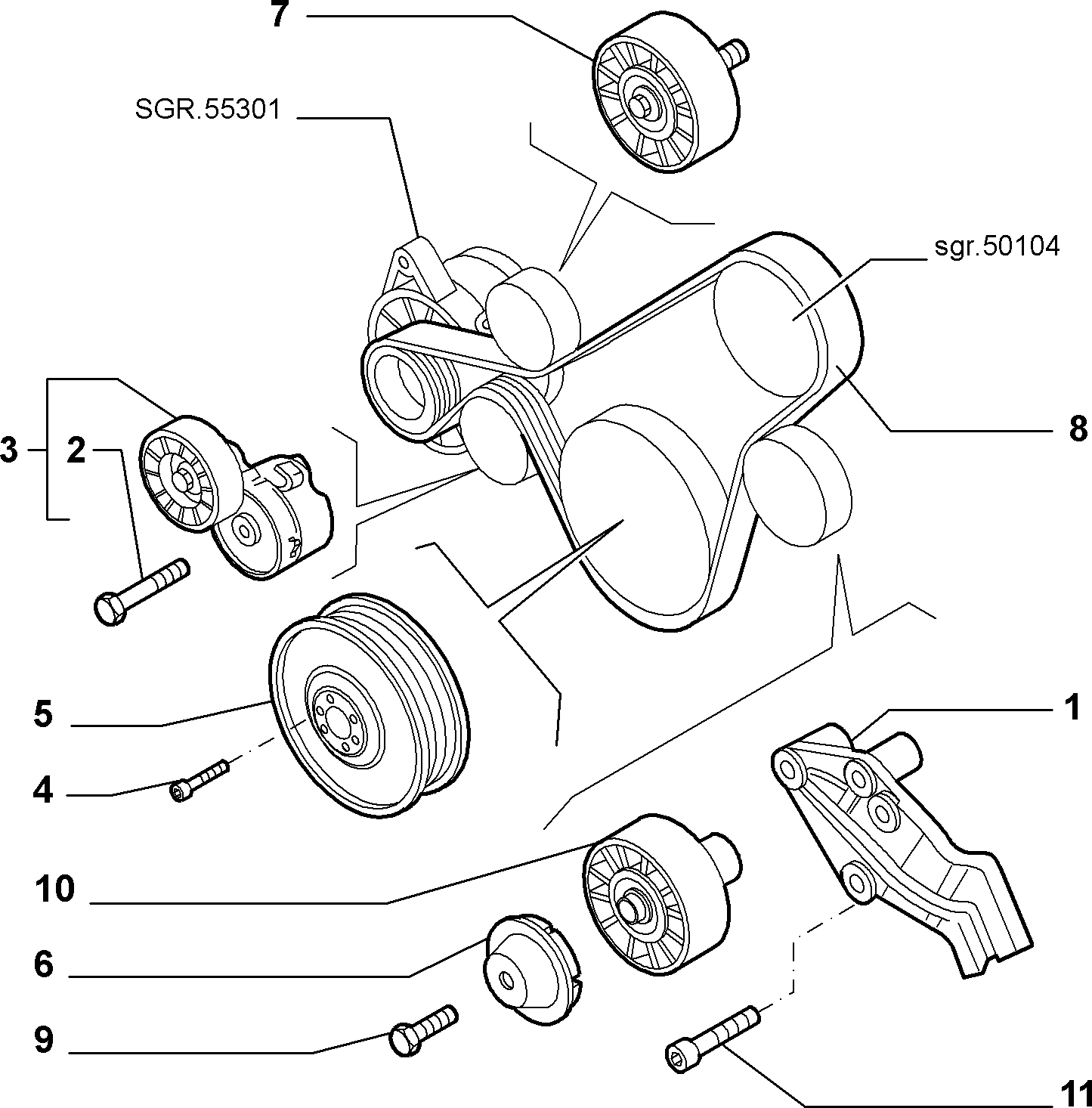 Alfarome/Fiat/Lanci 71753864 - Ķīļrievu siksna ps1.lv