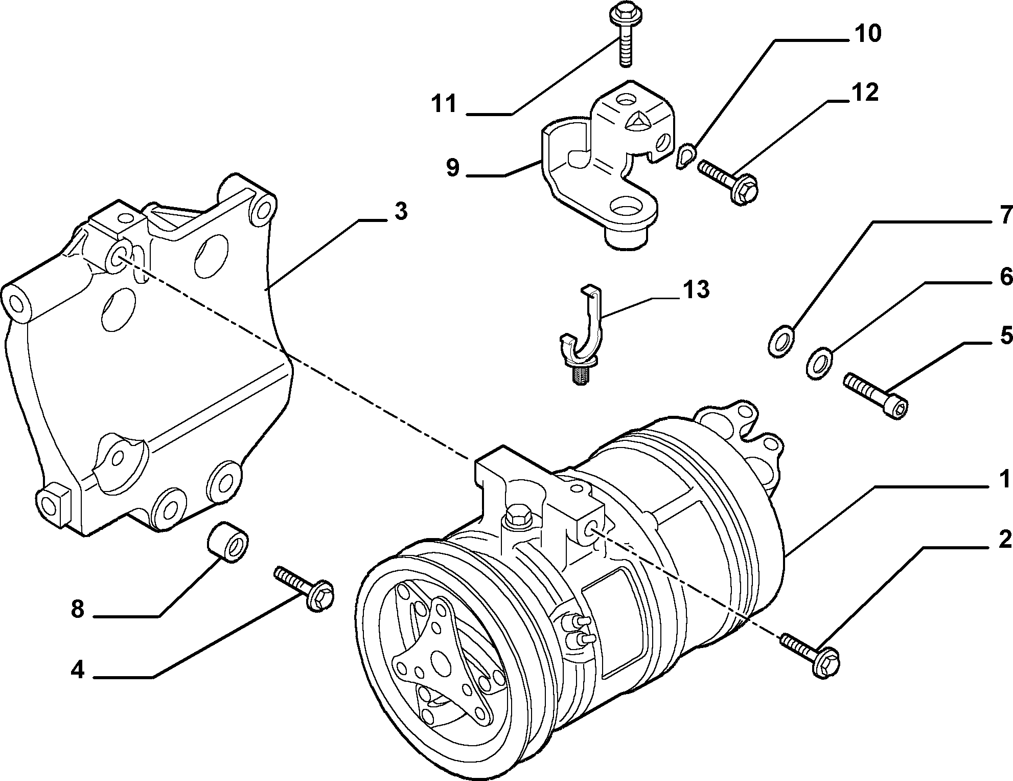 Alfarome/Fiat/Lanci 46809223 - Kompresors, Gaisa kond. sistēma ps1.lv