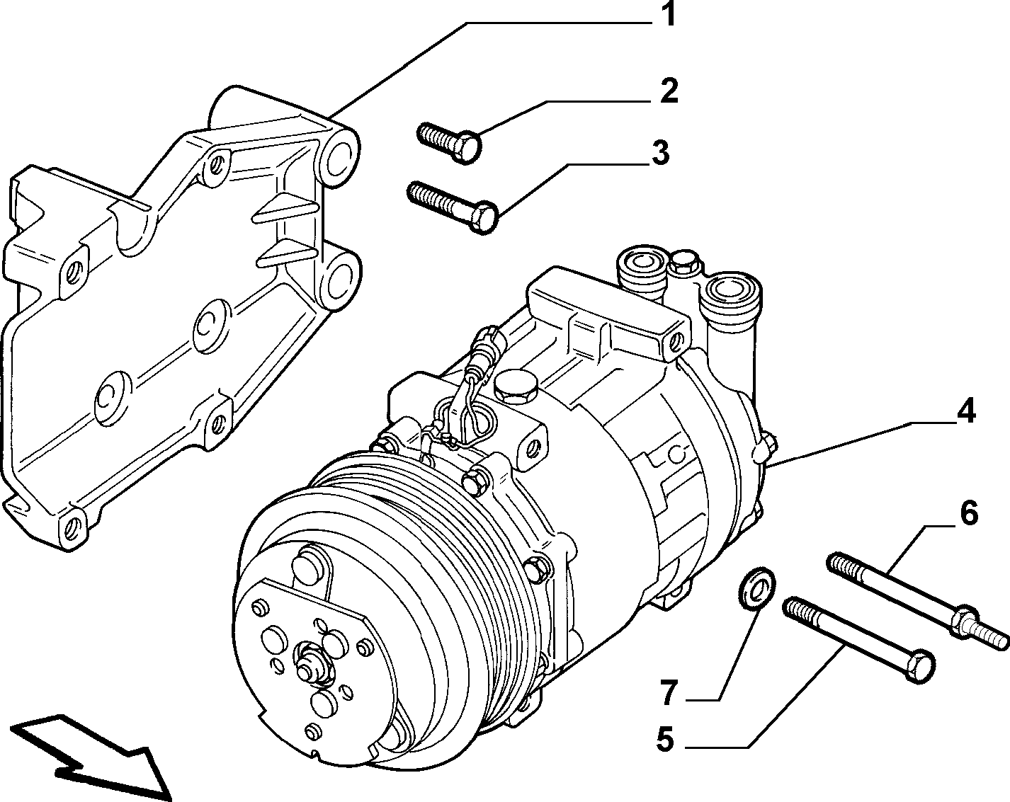 FIAT 46811244 - Kompresors, Gaisa kond. sistēma ps1.lv