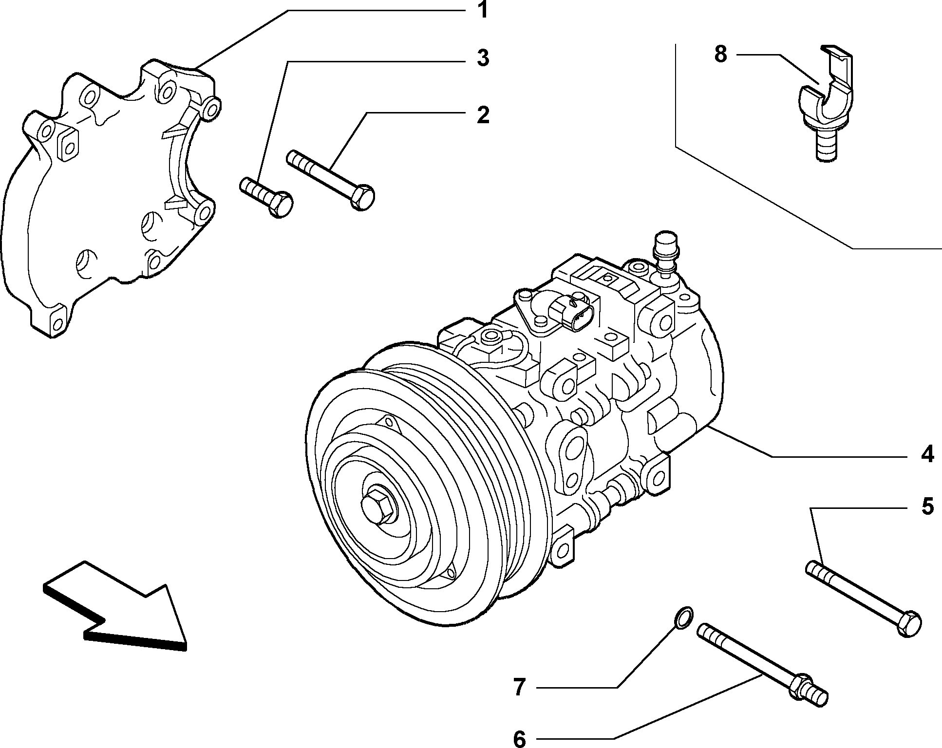 FIAT 51752531 - Kompresors, Gaisa kond. sistēma ps1.lv