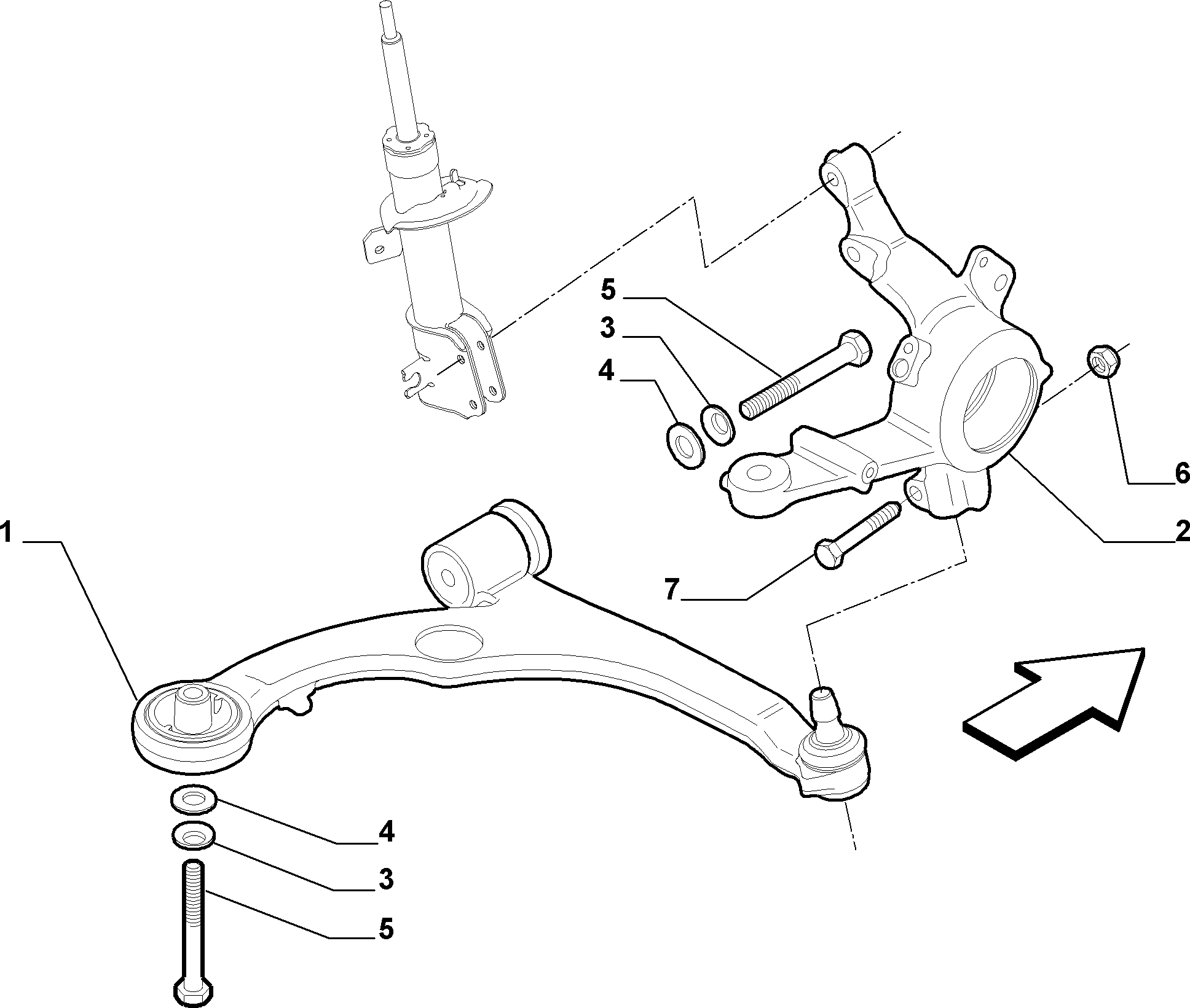 FIAT / LANCIA 50705083 - Neatkarīgās balstiekārtas svira, Riteņa piekare ps1.lv