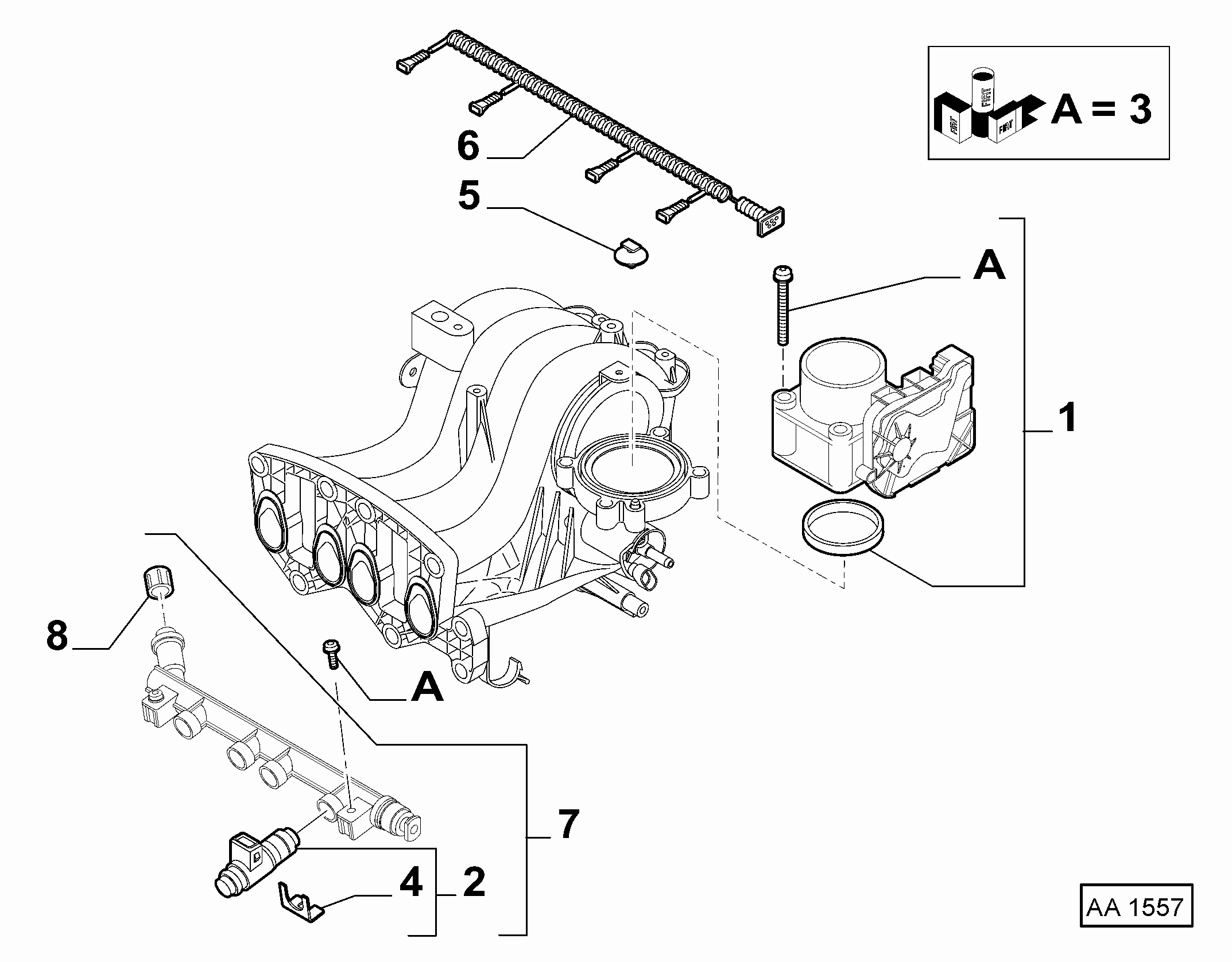 FIAT 77363827 - Droseļvārsta pievada stiprinājums ps1.lv