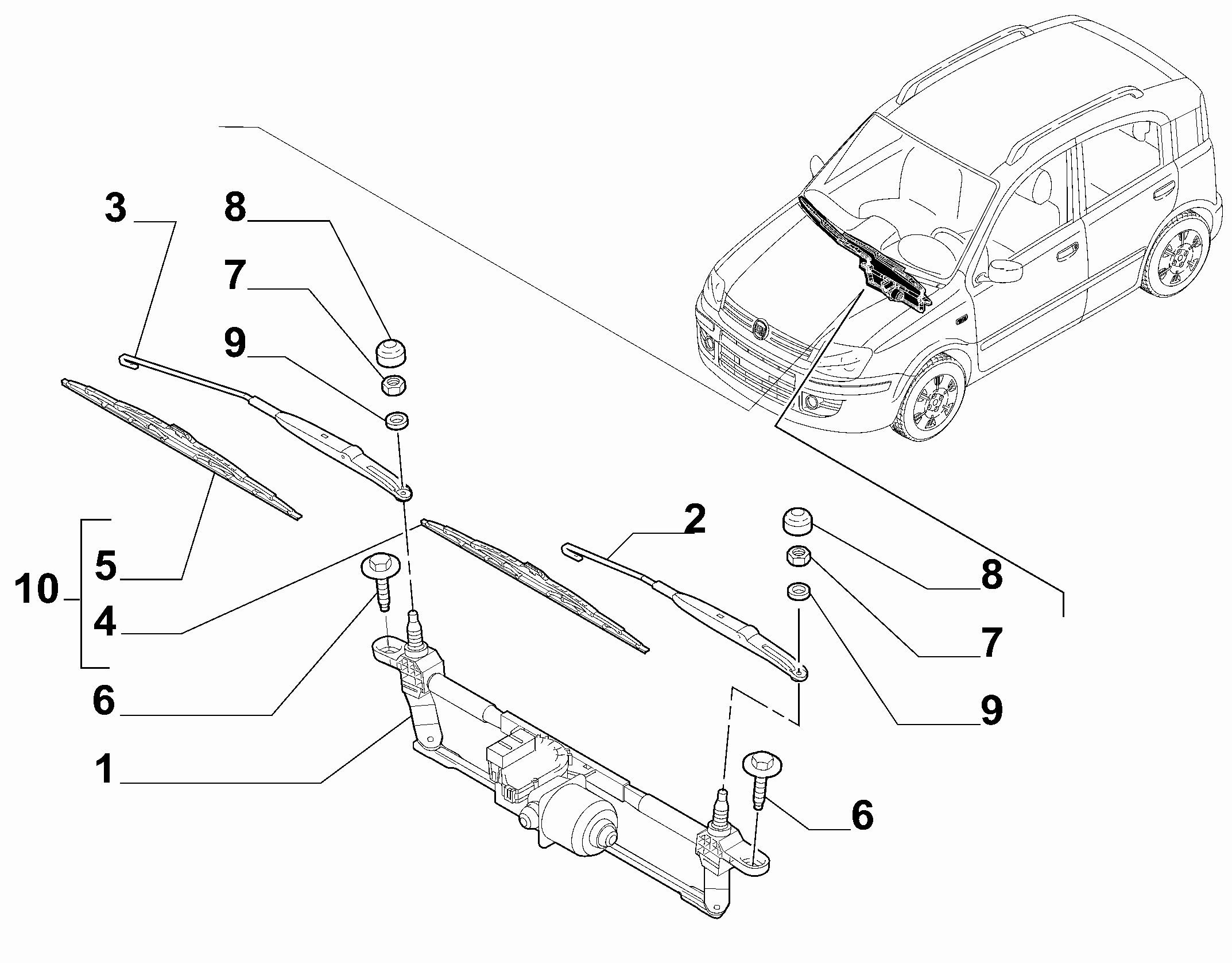 FIAT 51791213 - Stikla tīrītāja slotiņa ps1.lv