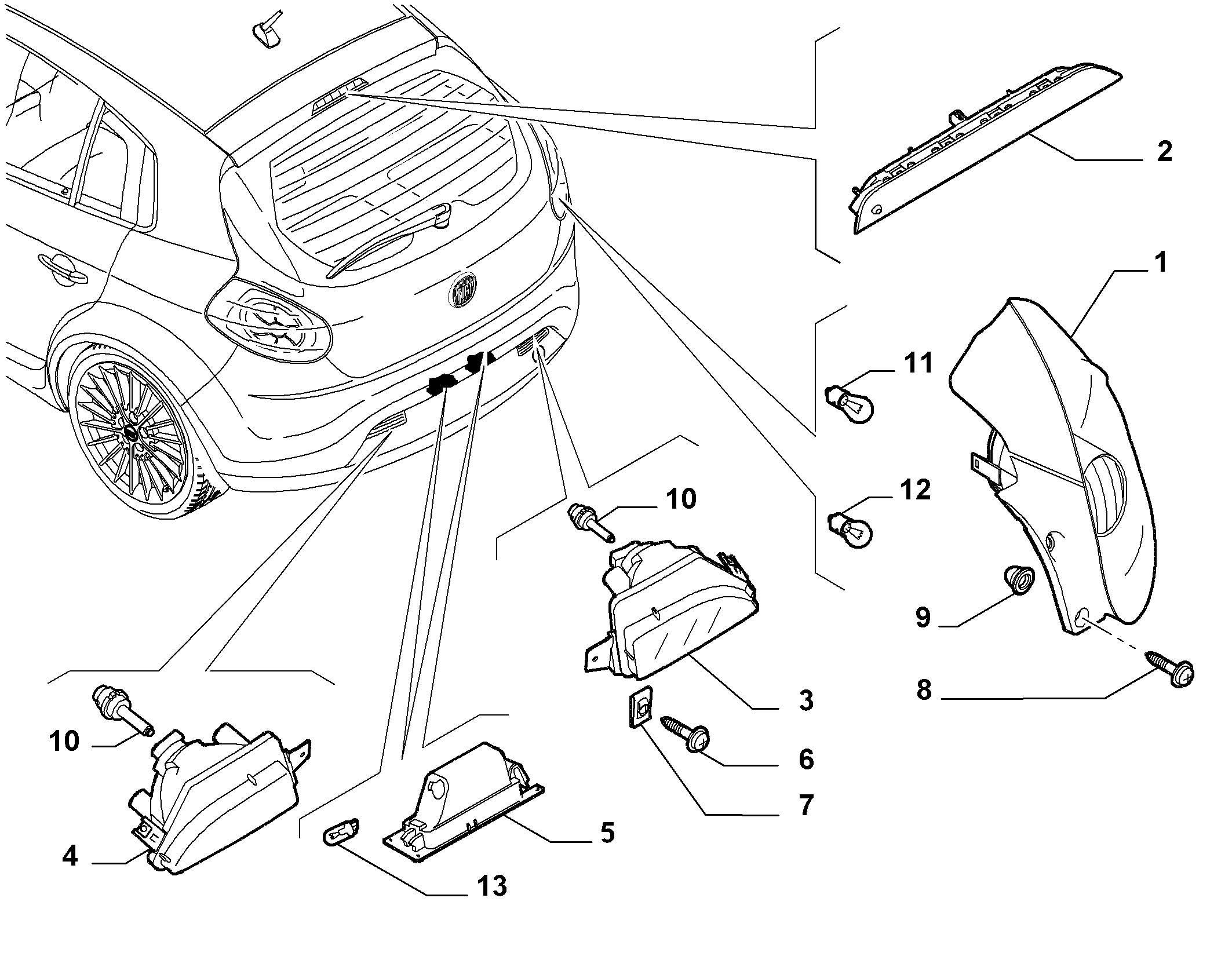 FIAT 51775346 - Atpakaļgaitas signāla lukturis ps1.lv