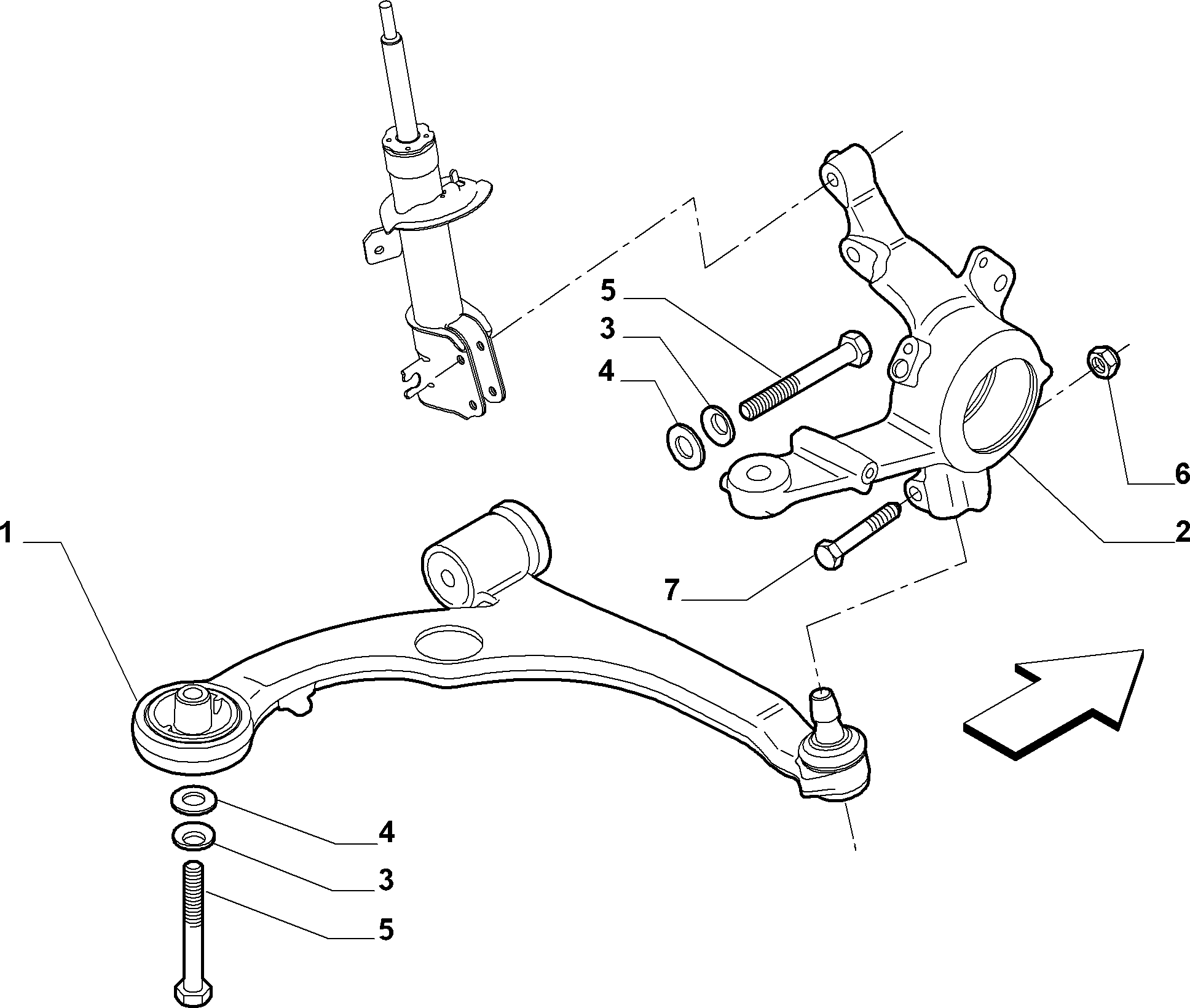 Alfa Romeo 51827736 - Neatkarīgās balstiekārtas svira, Riteņa piekare ps1.lv