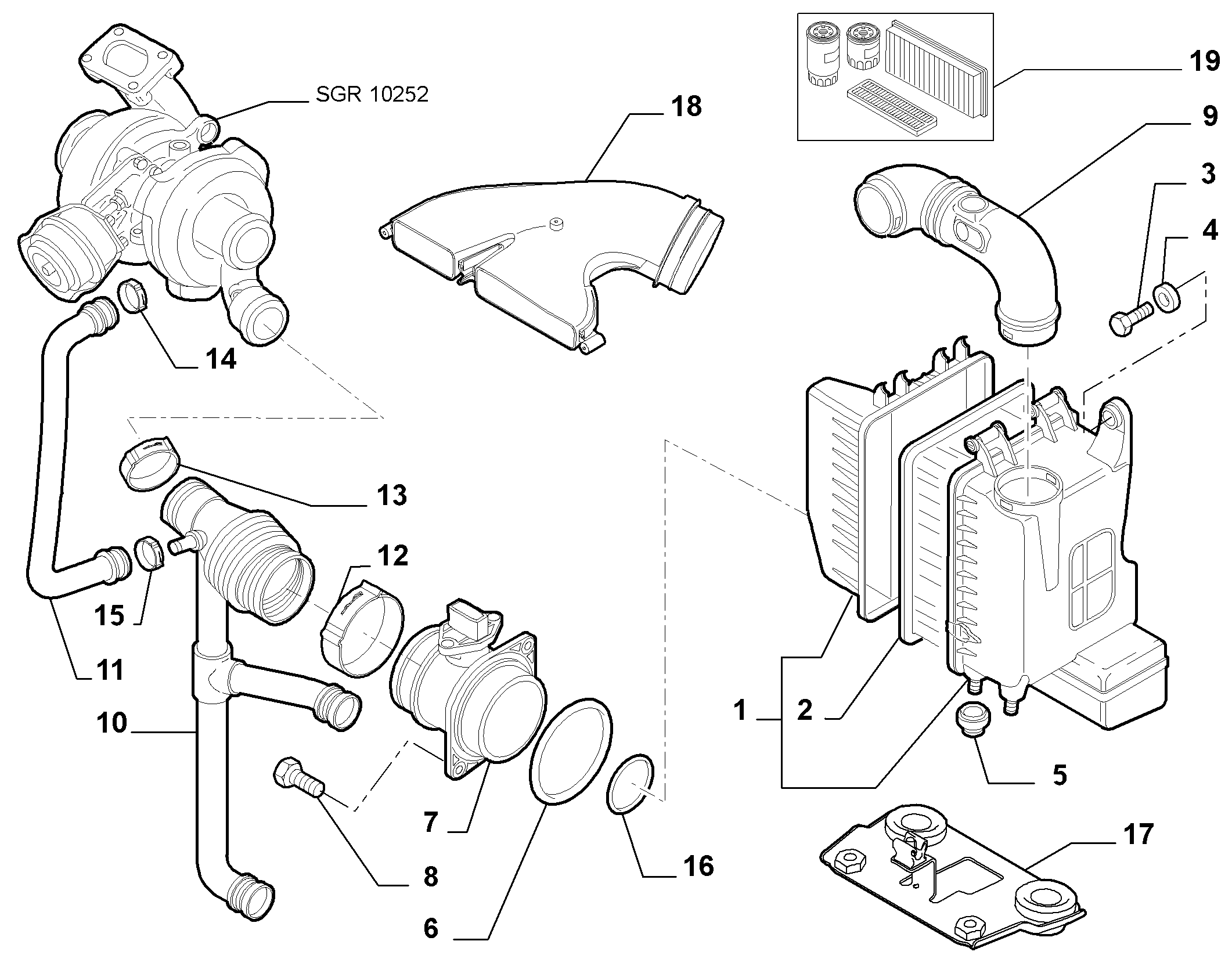 FIAT 55183650 - Gaisa masas mērītājs ps1.lv