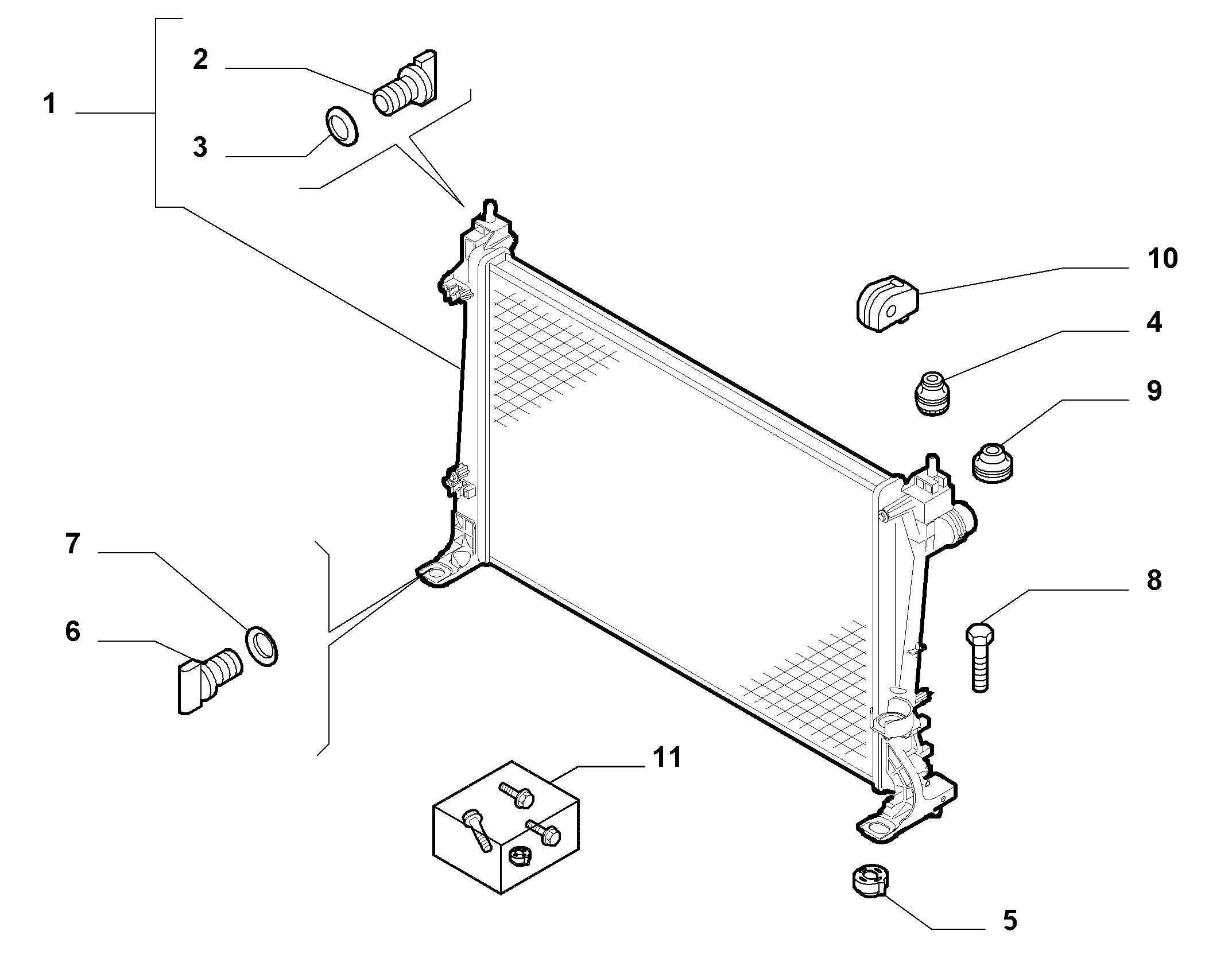 Vauxhall 51896964 - Radiators, Motora dzesēšanas sistēma ps1.lv