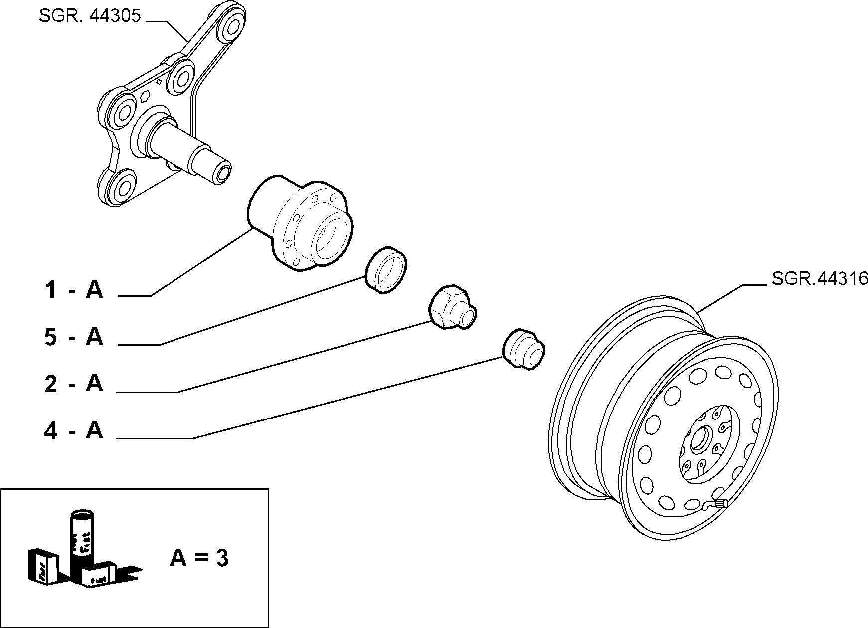 Chrysler 51754193 - Riteņa rumbas gultņa komplekts ps1.lv