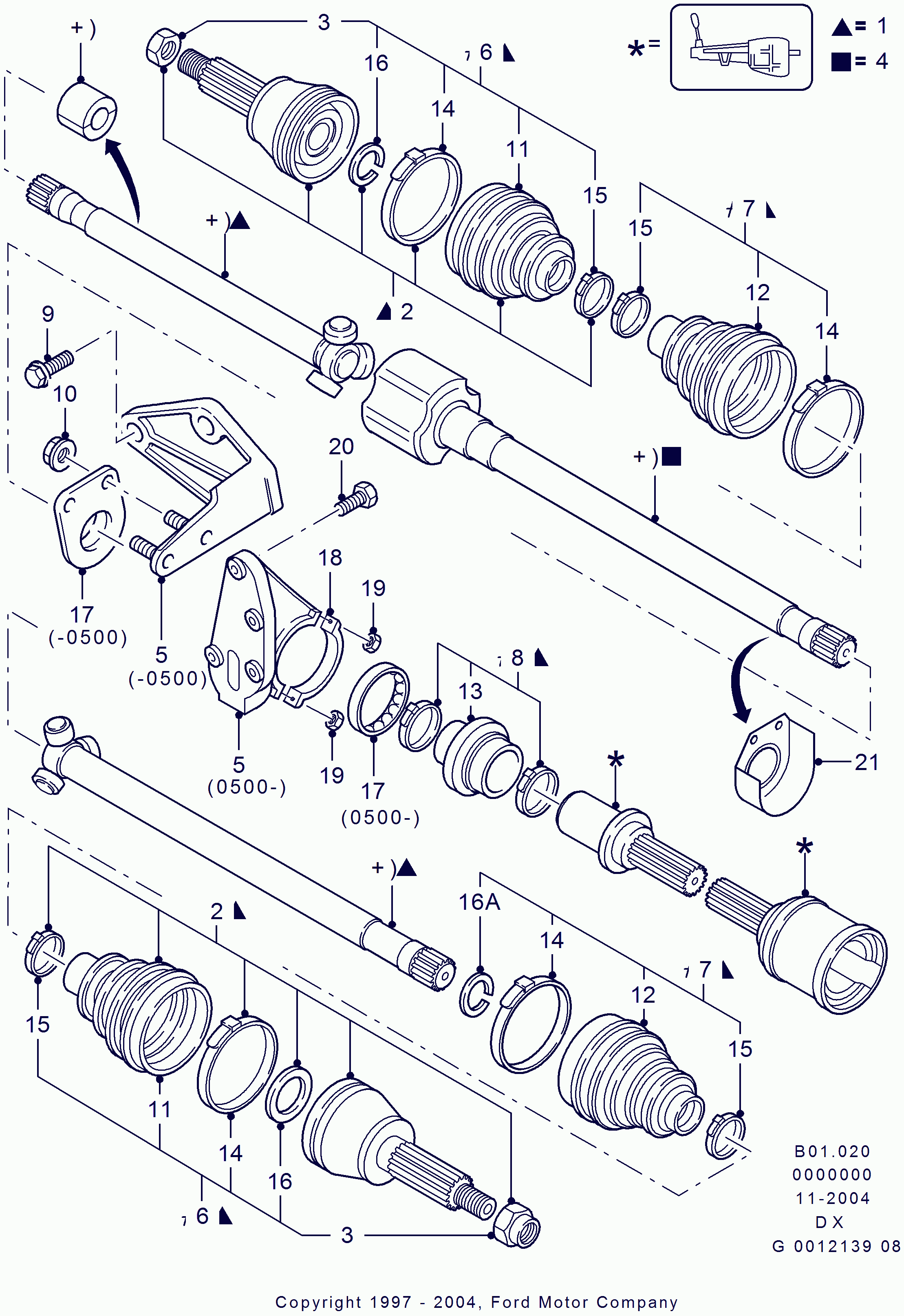 FORD 1073801 - Putekļusargs, Piedziņas vārpsta ps1.lv