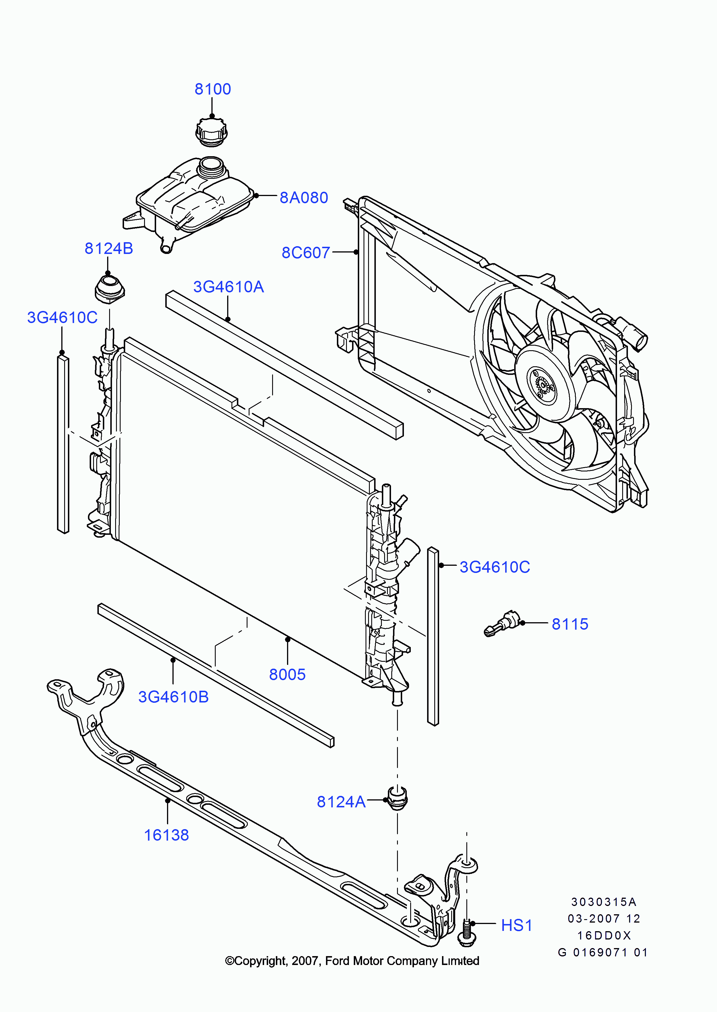 FORD 1438913 - Kompensācijas tvertne, Dzesēšanas šķidrums ps1.lv