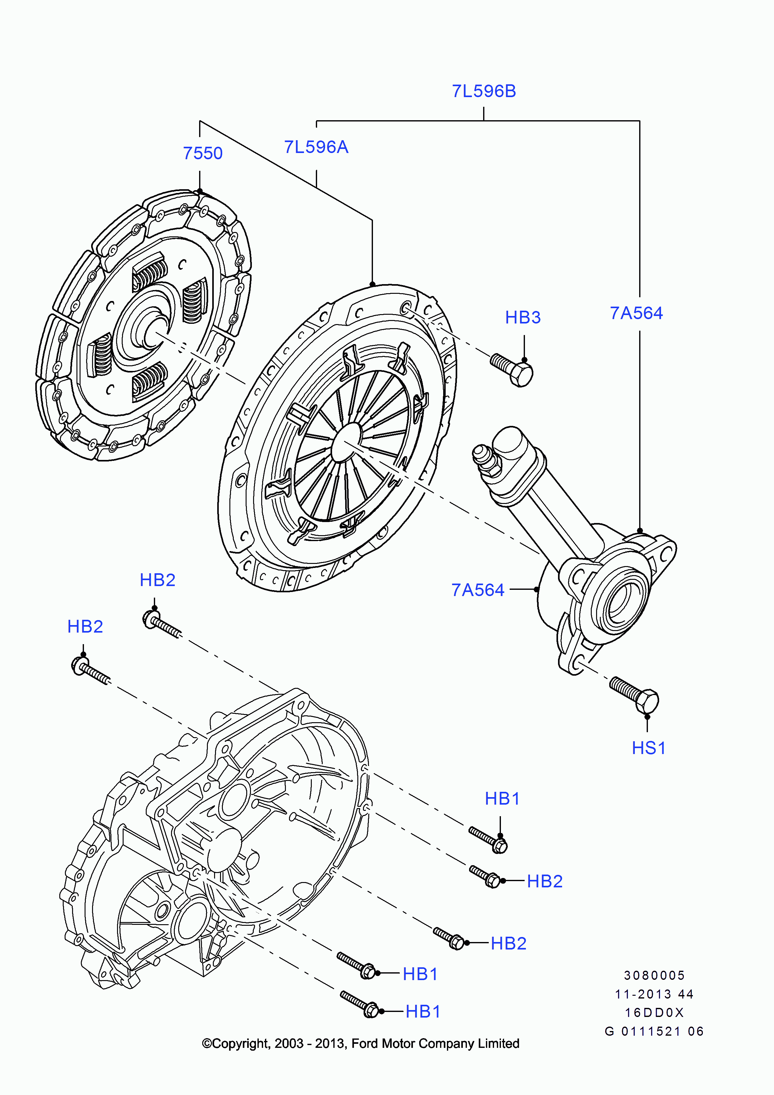 FORD 1672433 - Sajūga komplekts ps1.lv