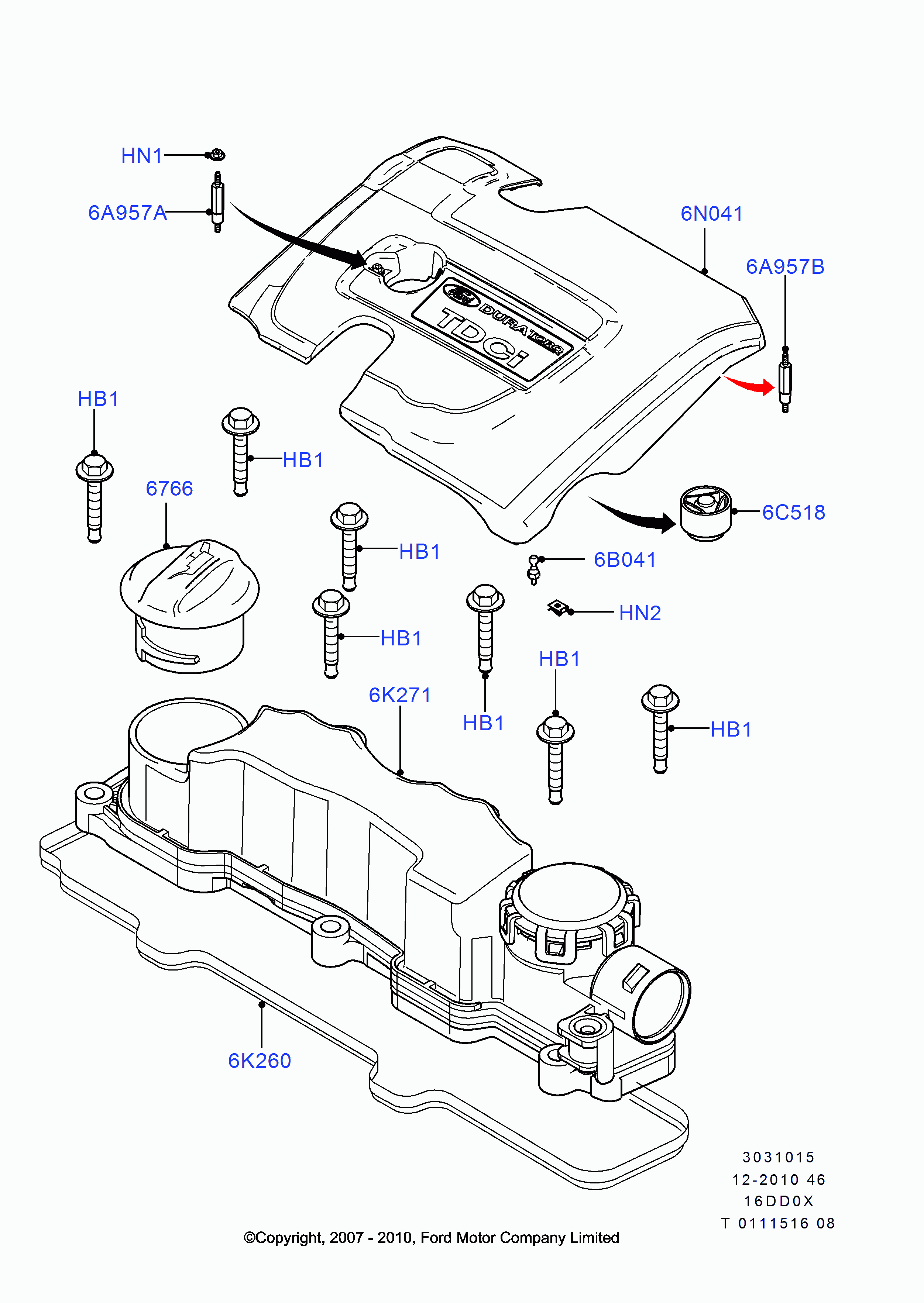 FORD 1 235 994 - Blīve, Motora bloka galvas vāks ps1.lv