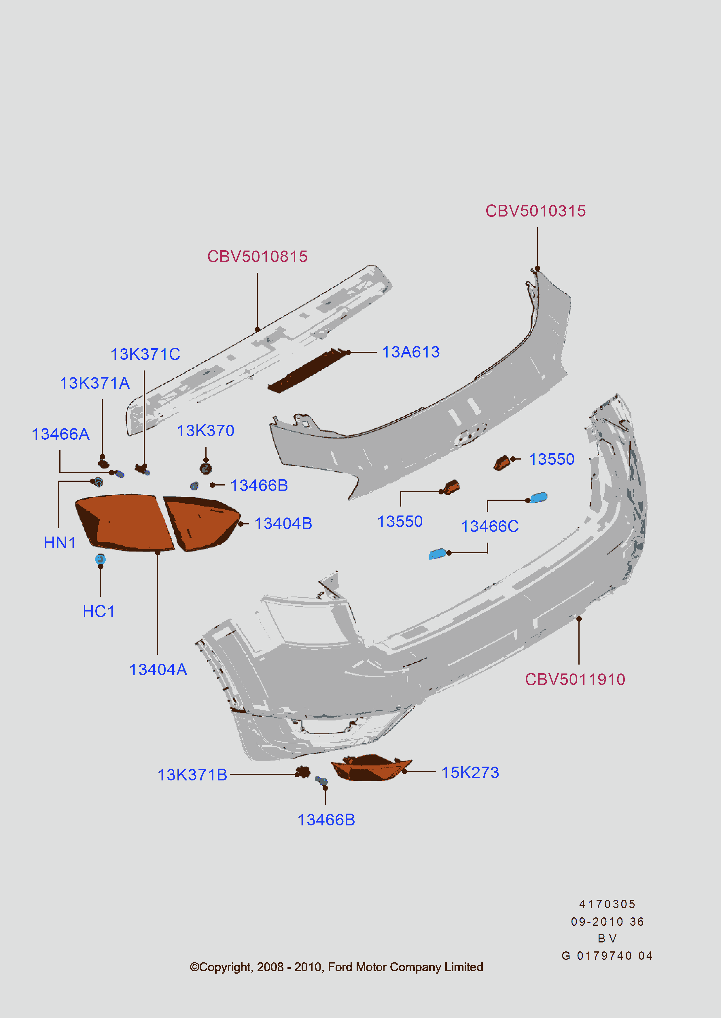 FORD 1535269 - Papildus bremžu signāla lukturis ps1.lv