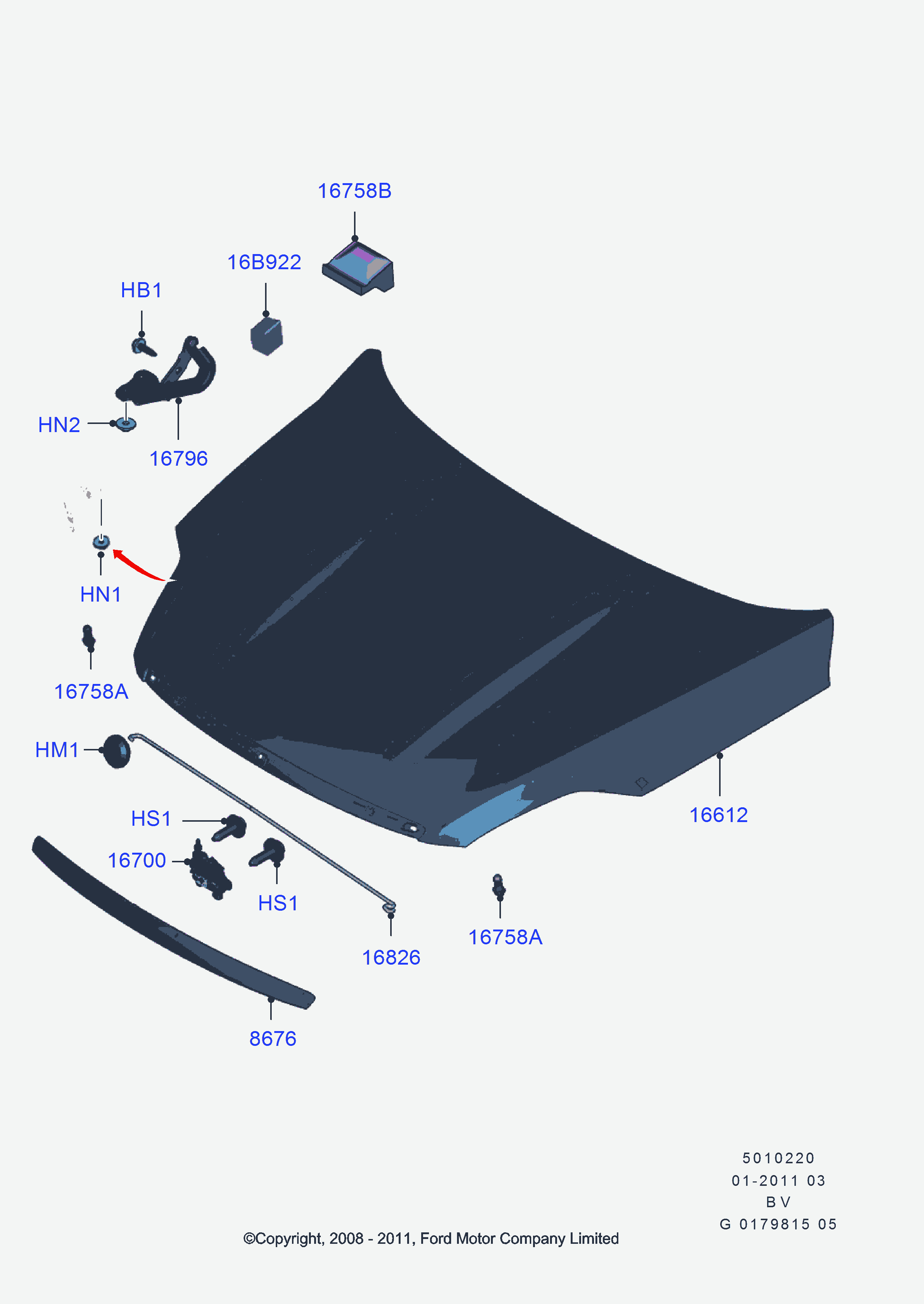 FORD 4 895 285 - Bagāžas nodalījuma vāka slēdzene ps1.lv