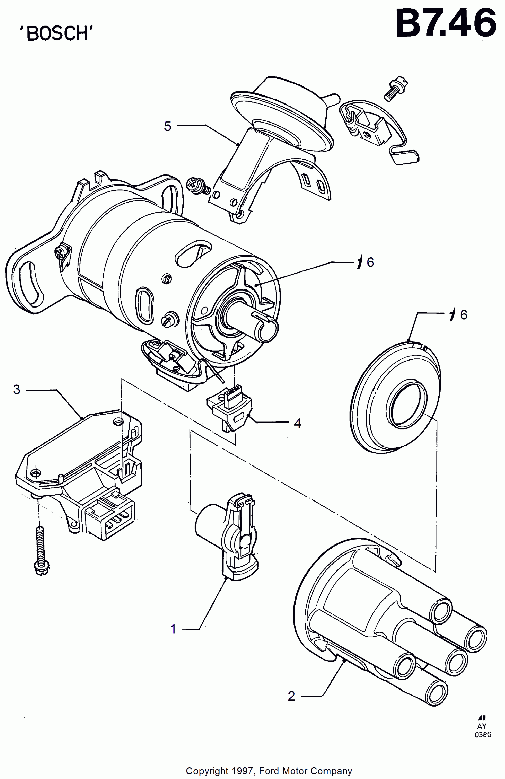 FORD 6153452 - Komutators, Aizdedzes sistēma ps1.lv