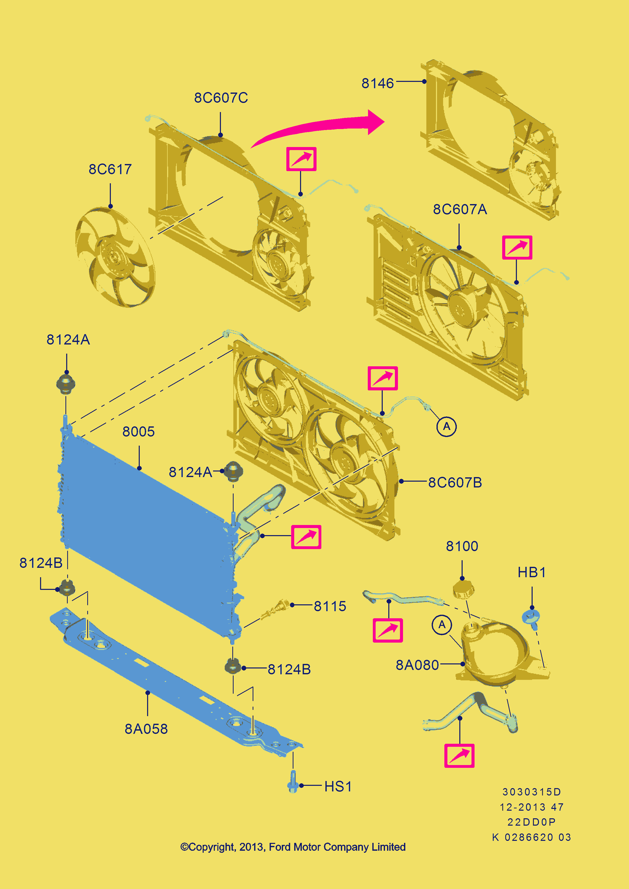 FORD 7 324 691 - Piekare, Radiators ps1.lv