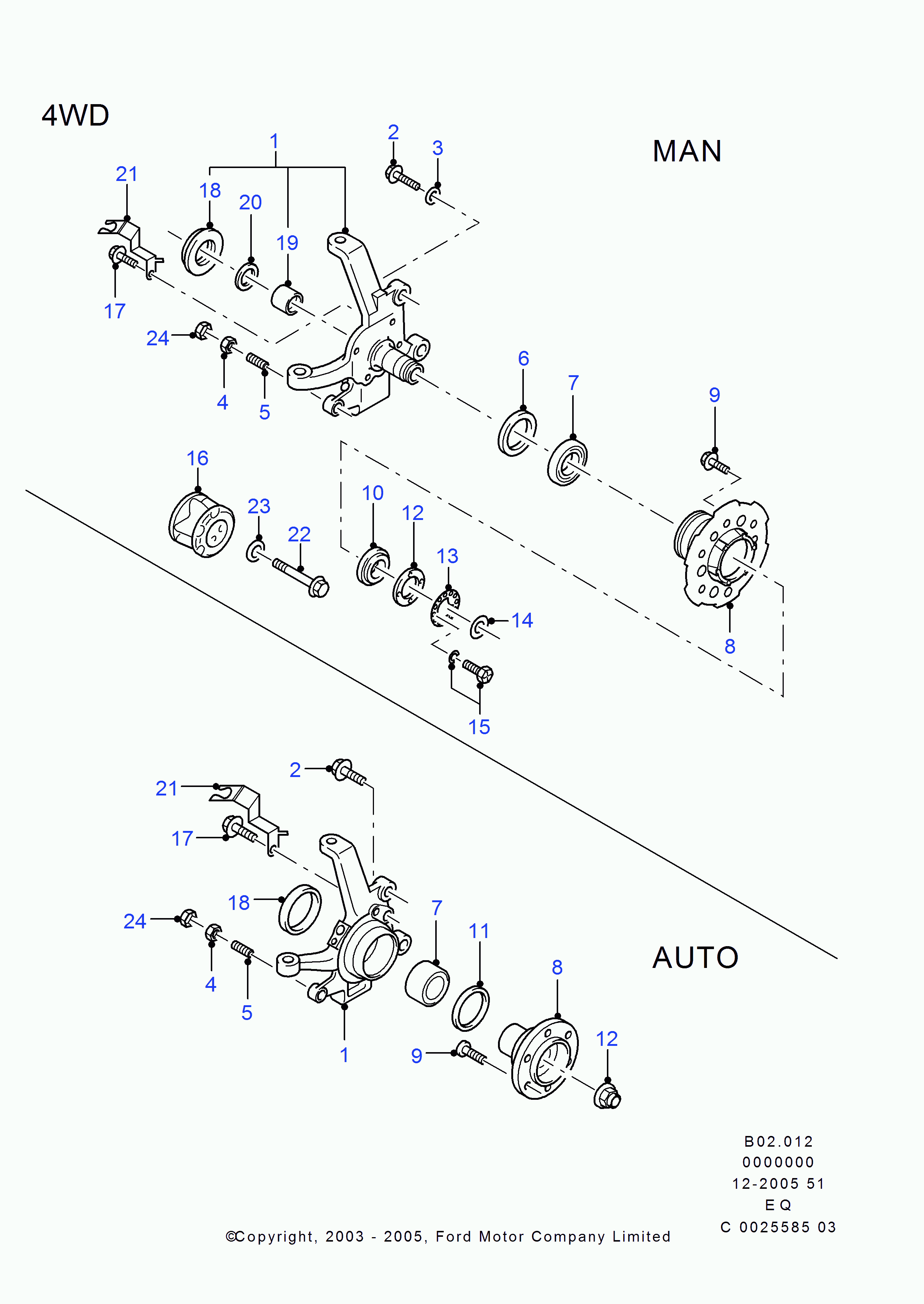 FORD 4432082 - Riteņa rumbas gultņa komplekts ps1.lv