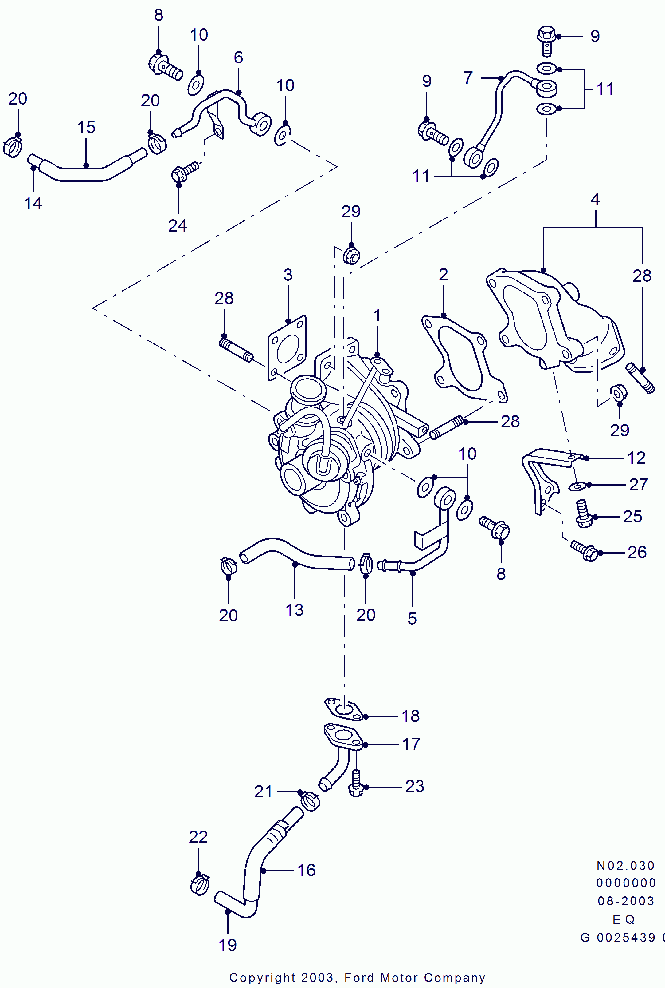 FORD 3600667 - Blīve, Turbīnas ieplūde (Kompresors) ps1.lv