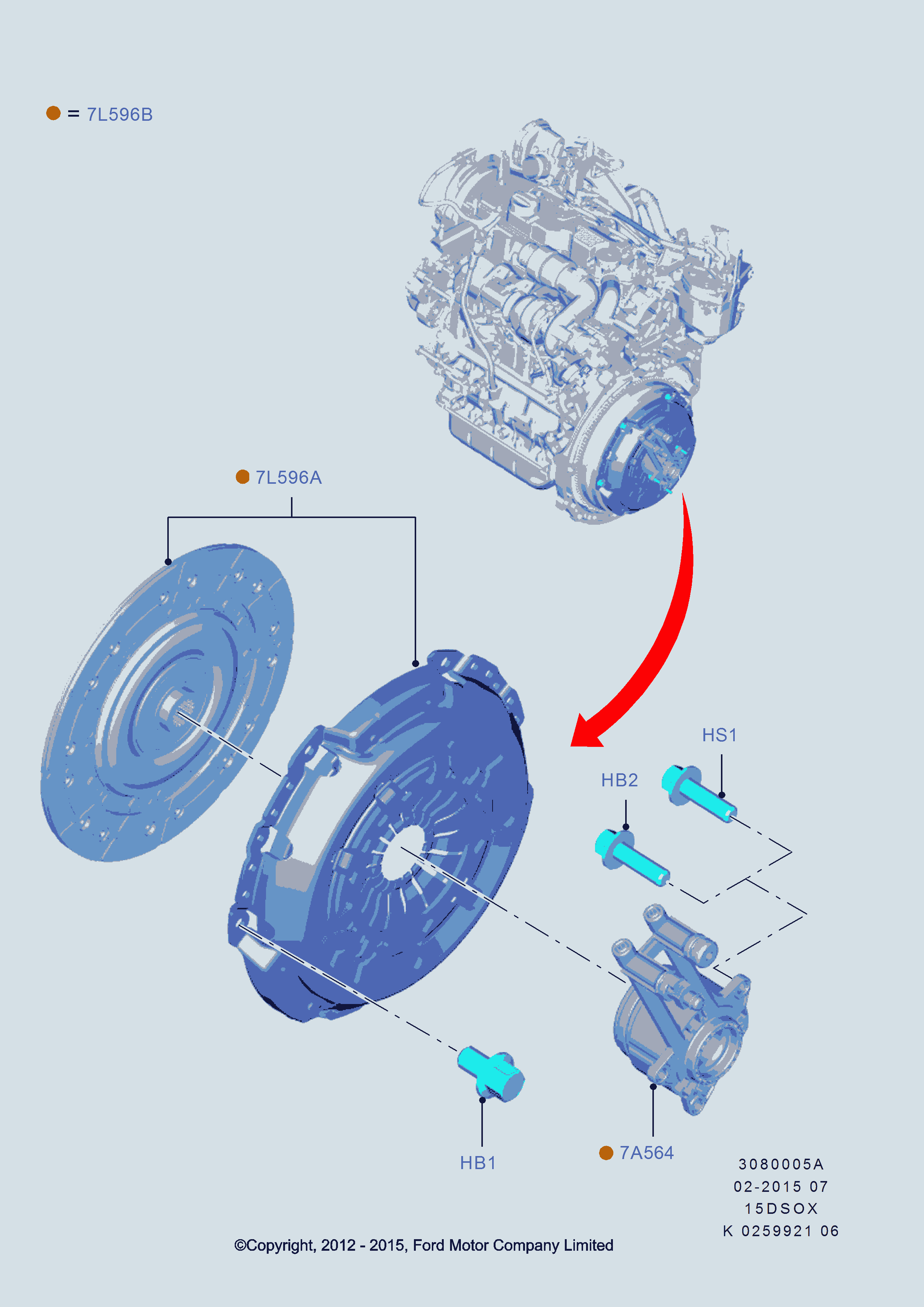 FORD 1826509 - Sajūga komplekts ps1.lv