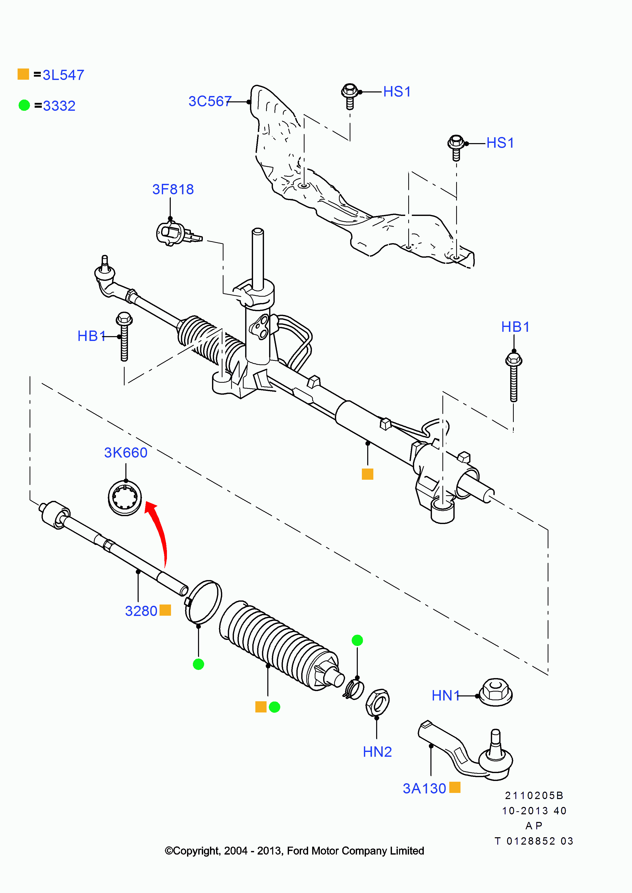 FORD 1768611 - Stūres mehānisms ps1.lv