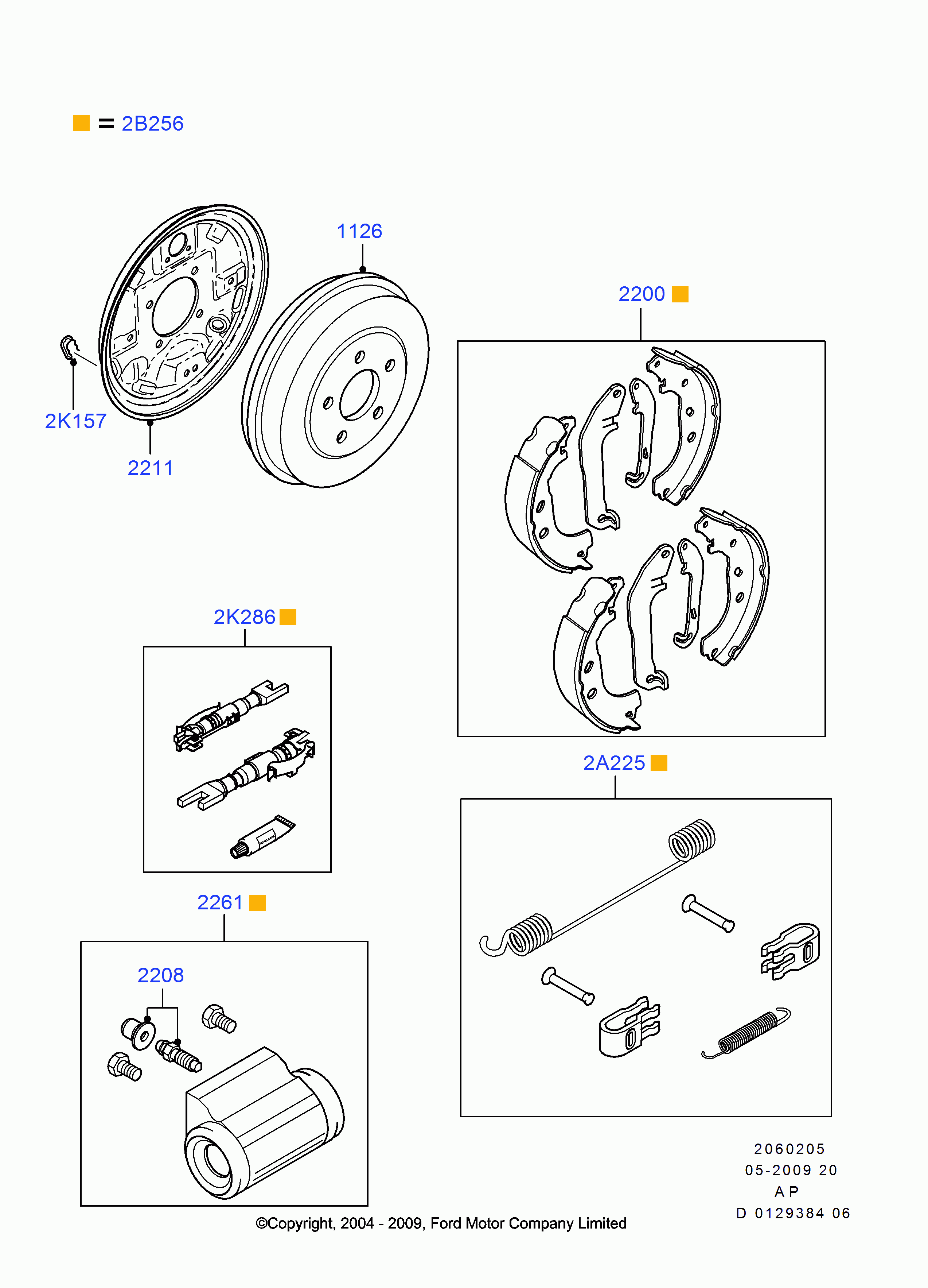 FORD 1385735 - Bremžu loku komplekts ps1.lv