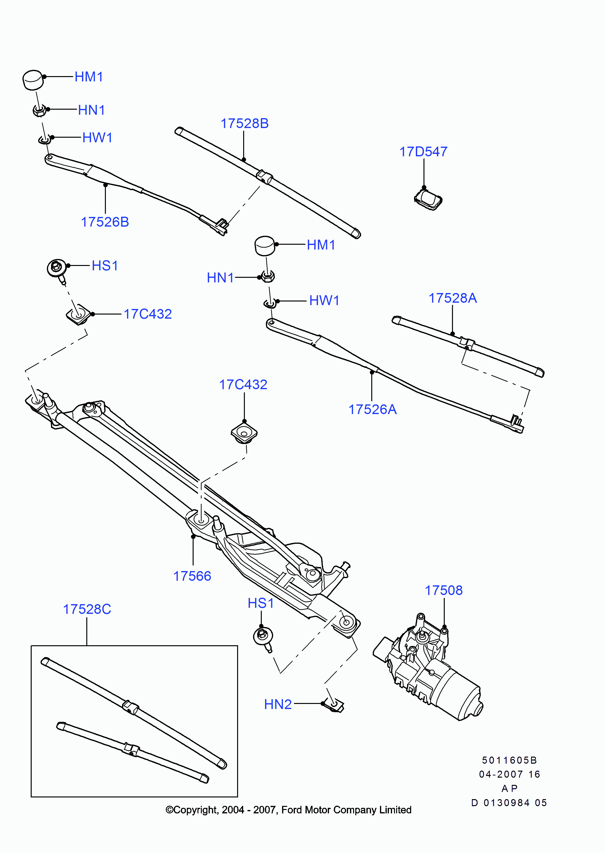 FORD 1537077 - Stikla tīrītāja slotiņa ps1.lv