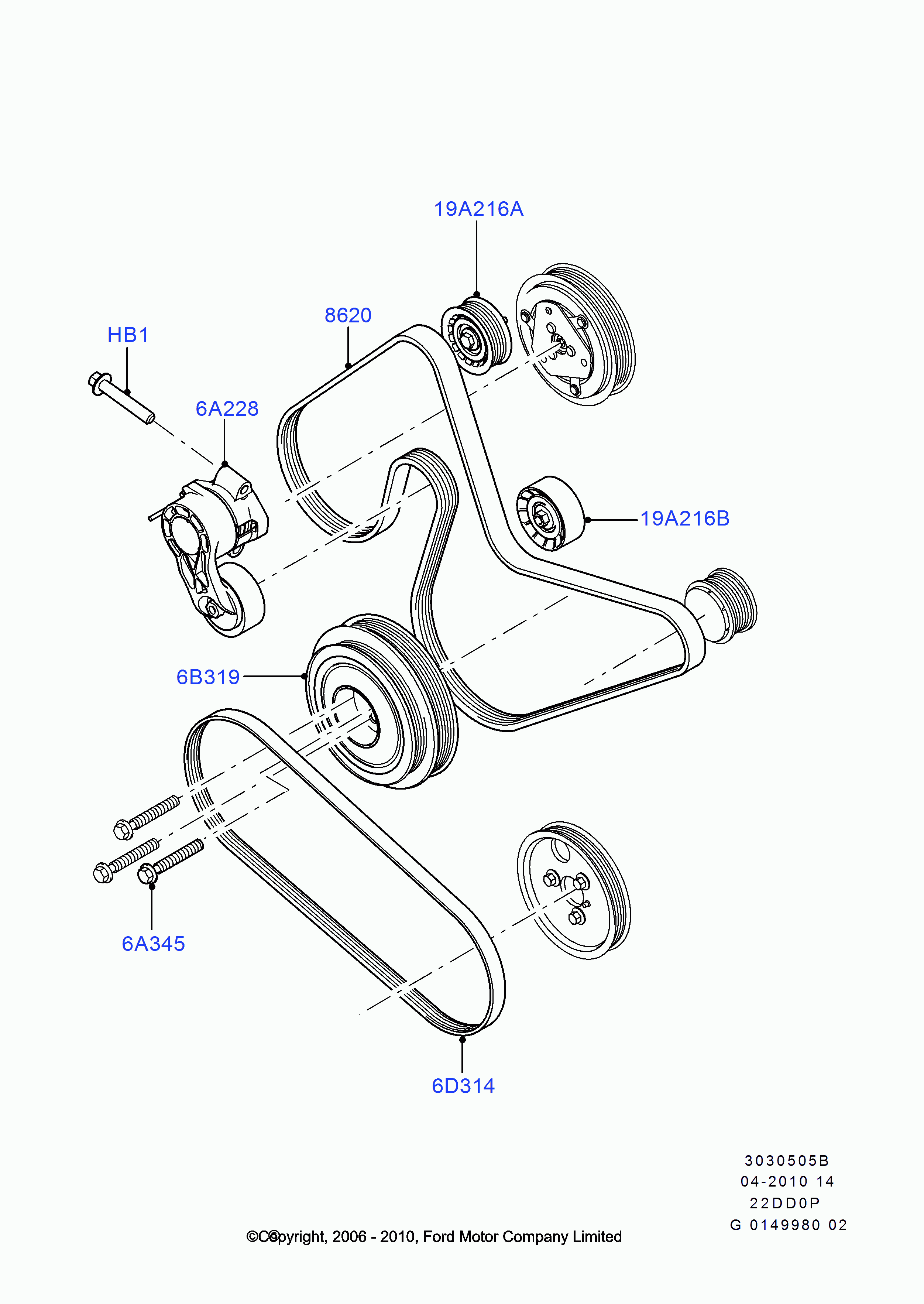 FORD 1723603 - Ķīļrievu siksna ps1.lv