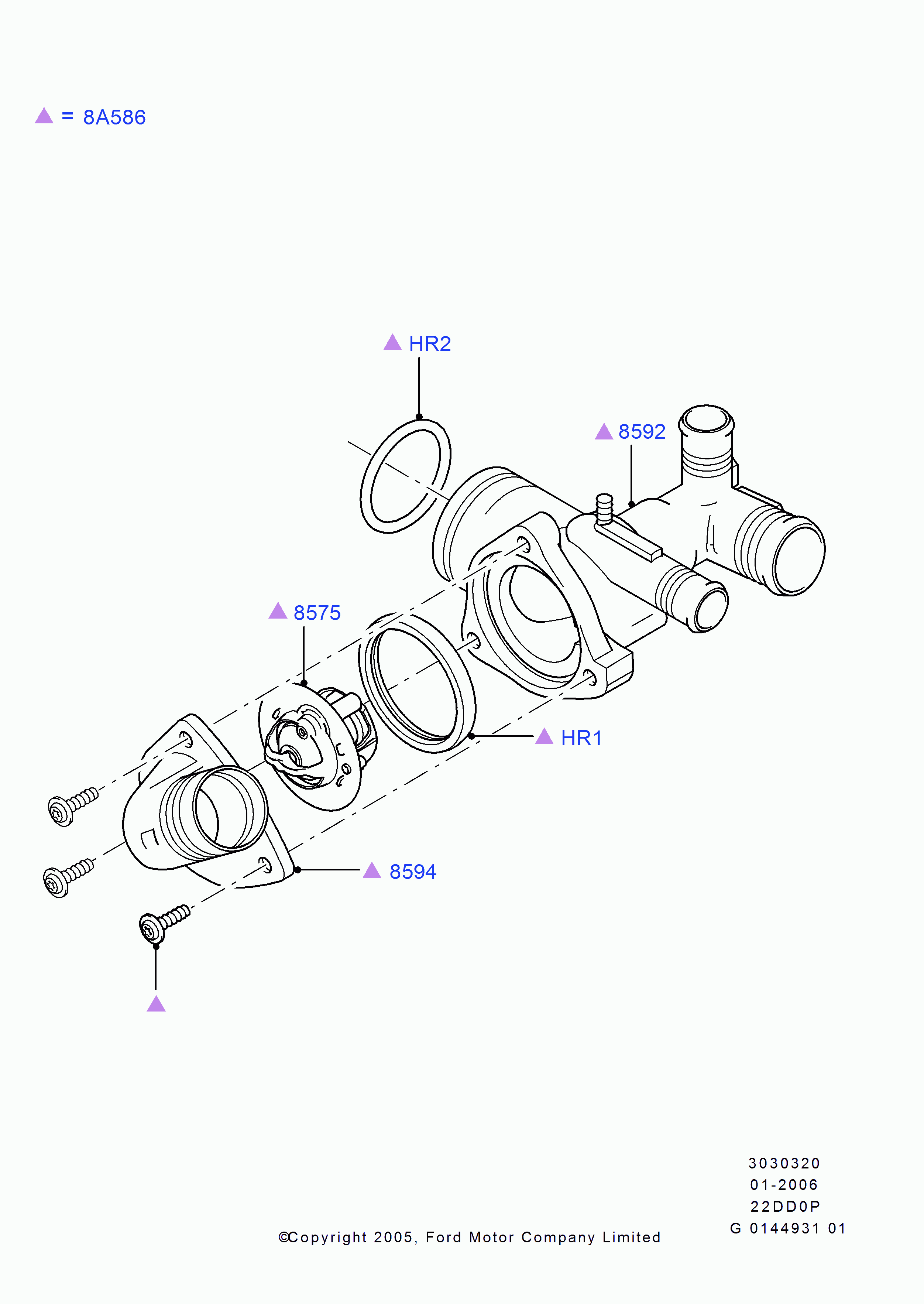 FORD 1386513 - Dzesēšanas šķidruma flancis ps1.lv