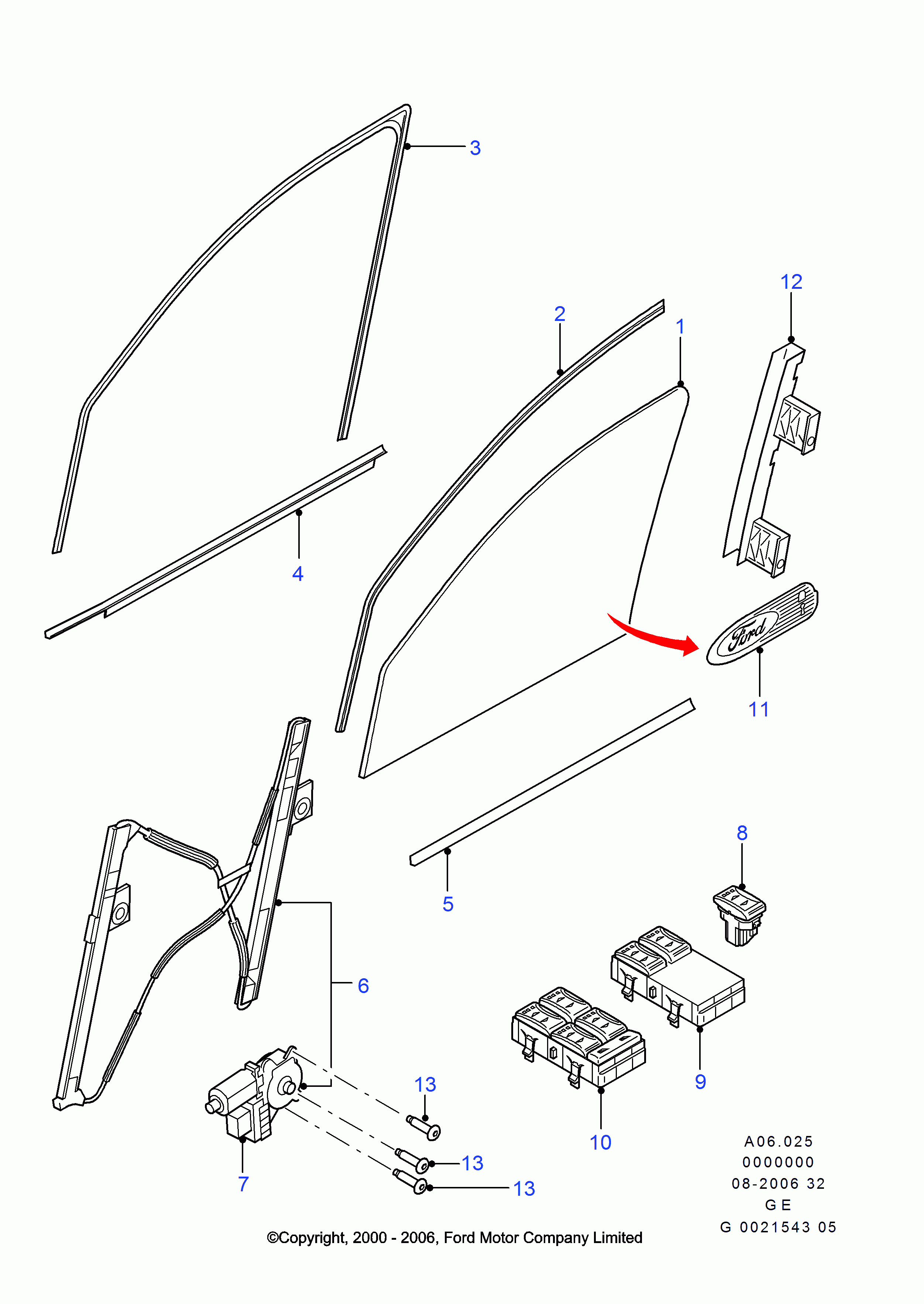 FORD 1417697 - Stikla pacelšanas mehānisms ps1.lv