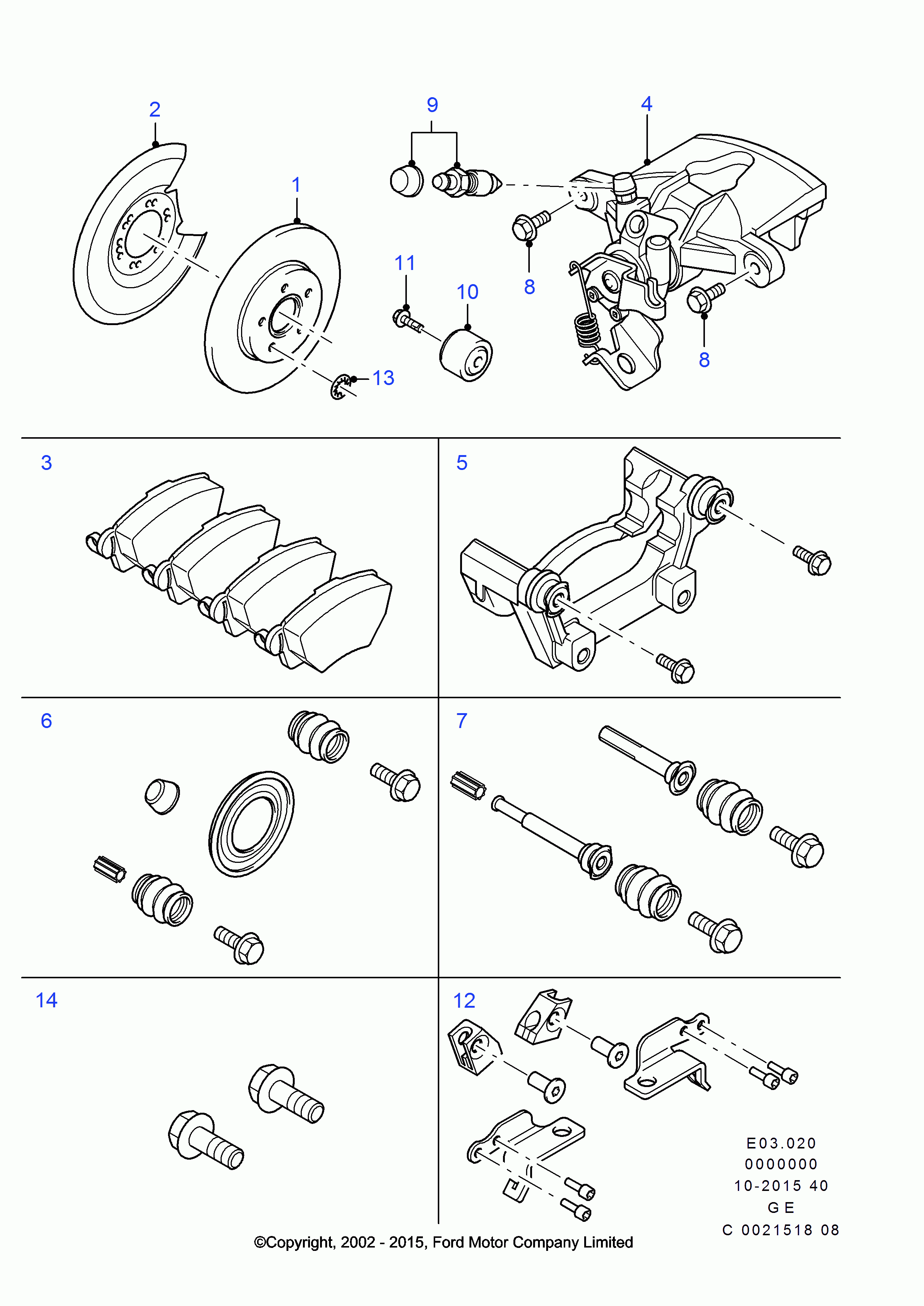 FORD 1504906 - Bremžu suports ps1.lv