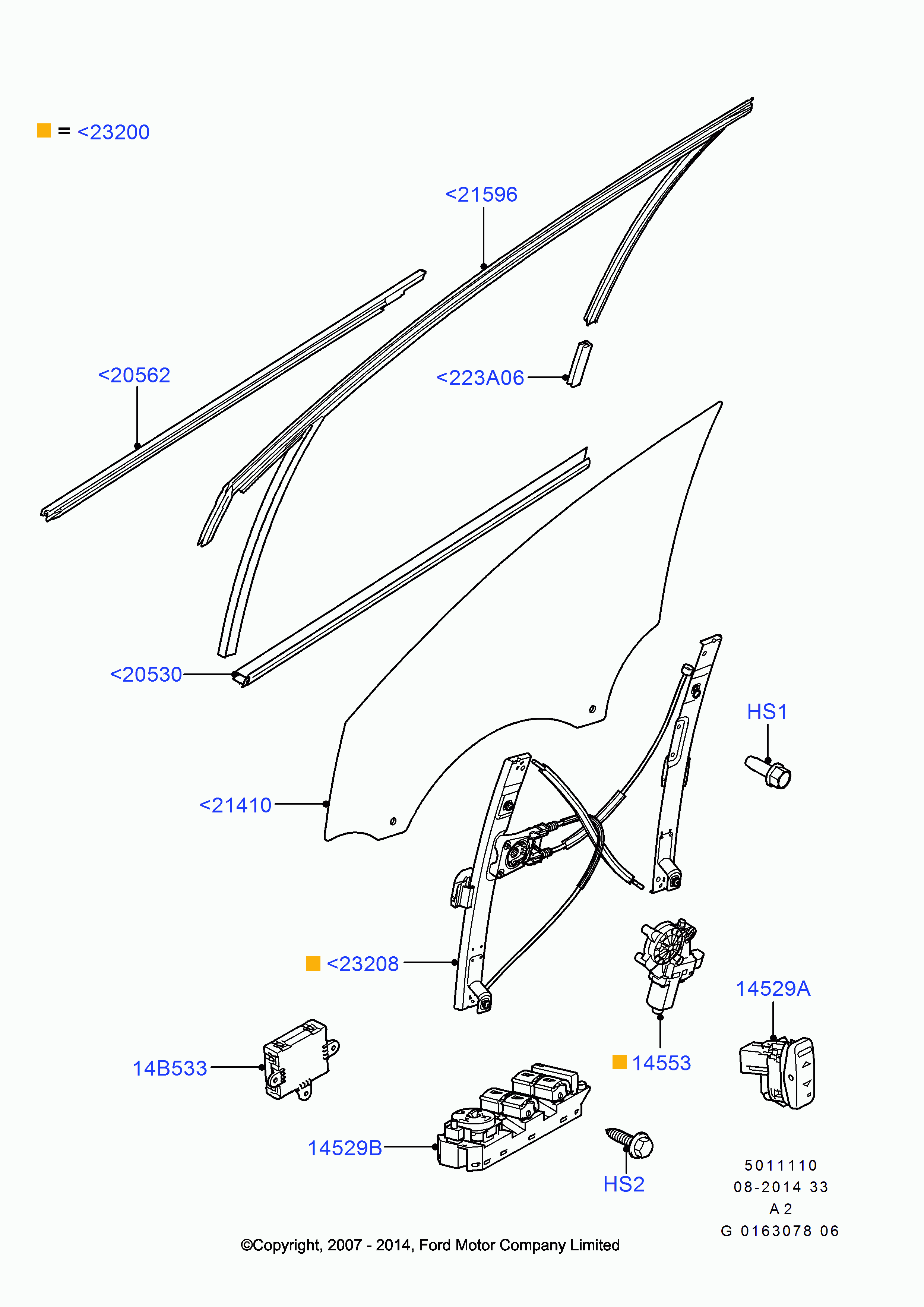 FORD 1881203 - Stikla pacelšanas mehānisms ps1.lv