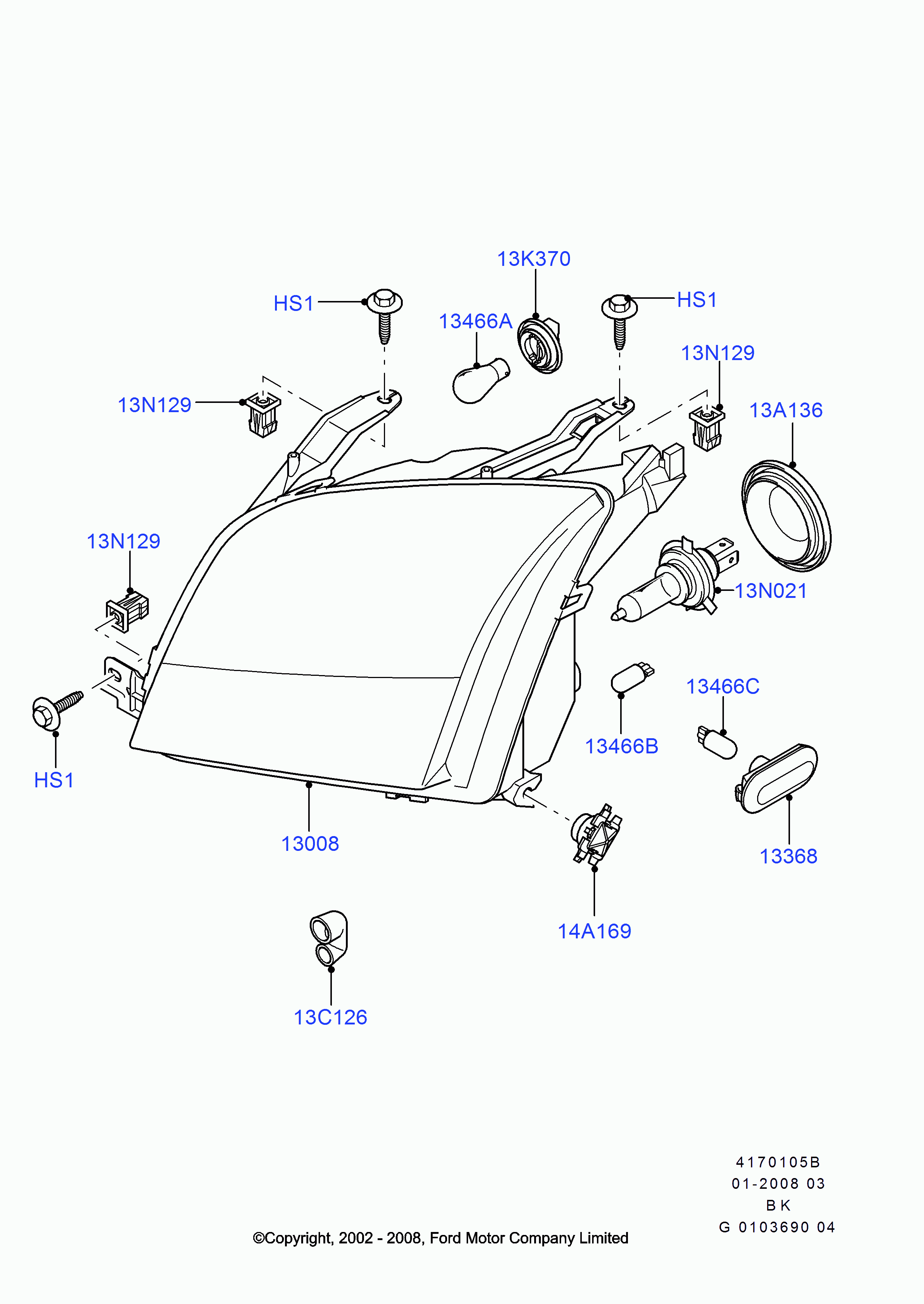 FORD 4360568 - Pagrieziena signāla lukturis ps1.lv