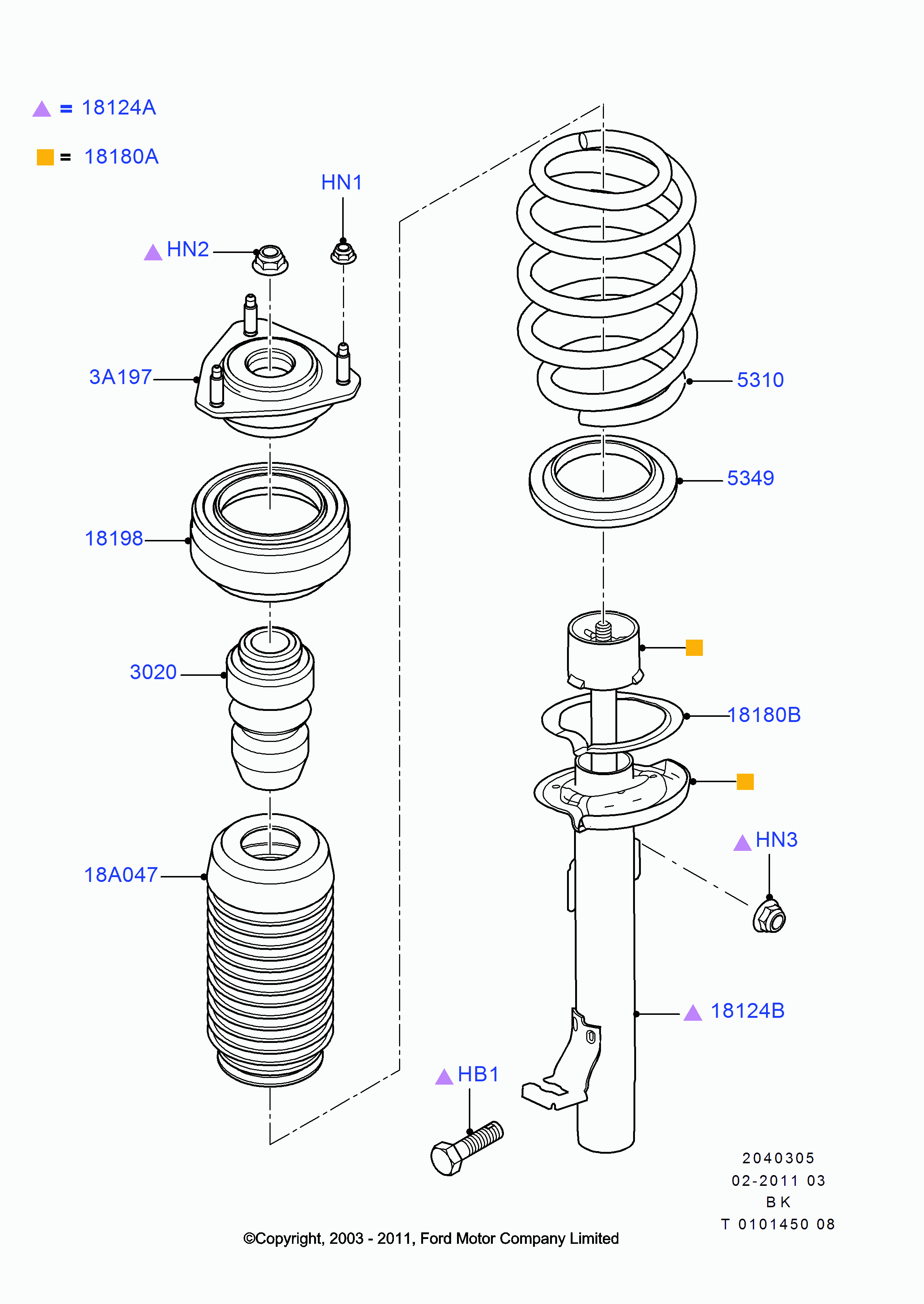 FORD 1695065 - Putekļu aizsargkomplekts, Amortizators ps1.lv