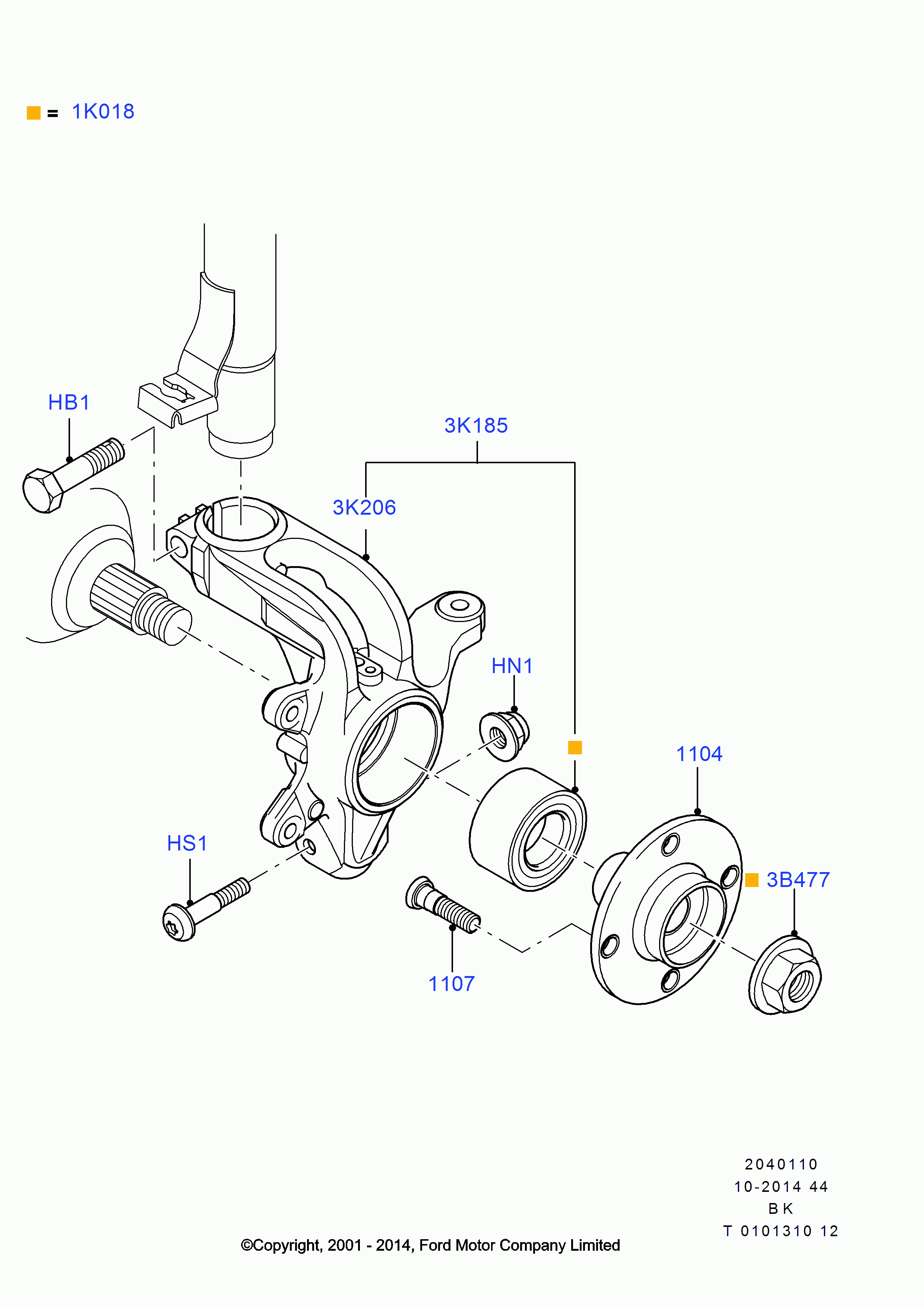 FORD 1201569 - Riteņa rumbas gultņa komplekts ps1.lv