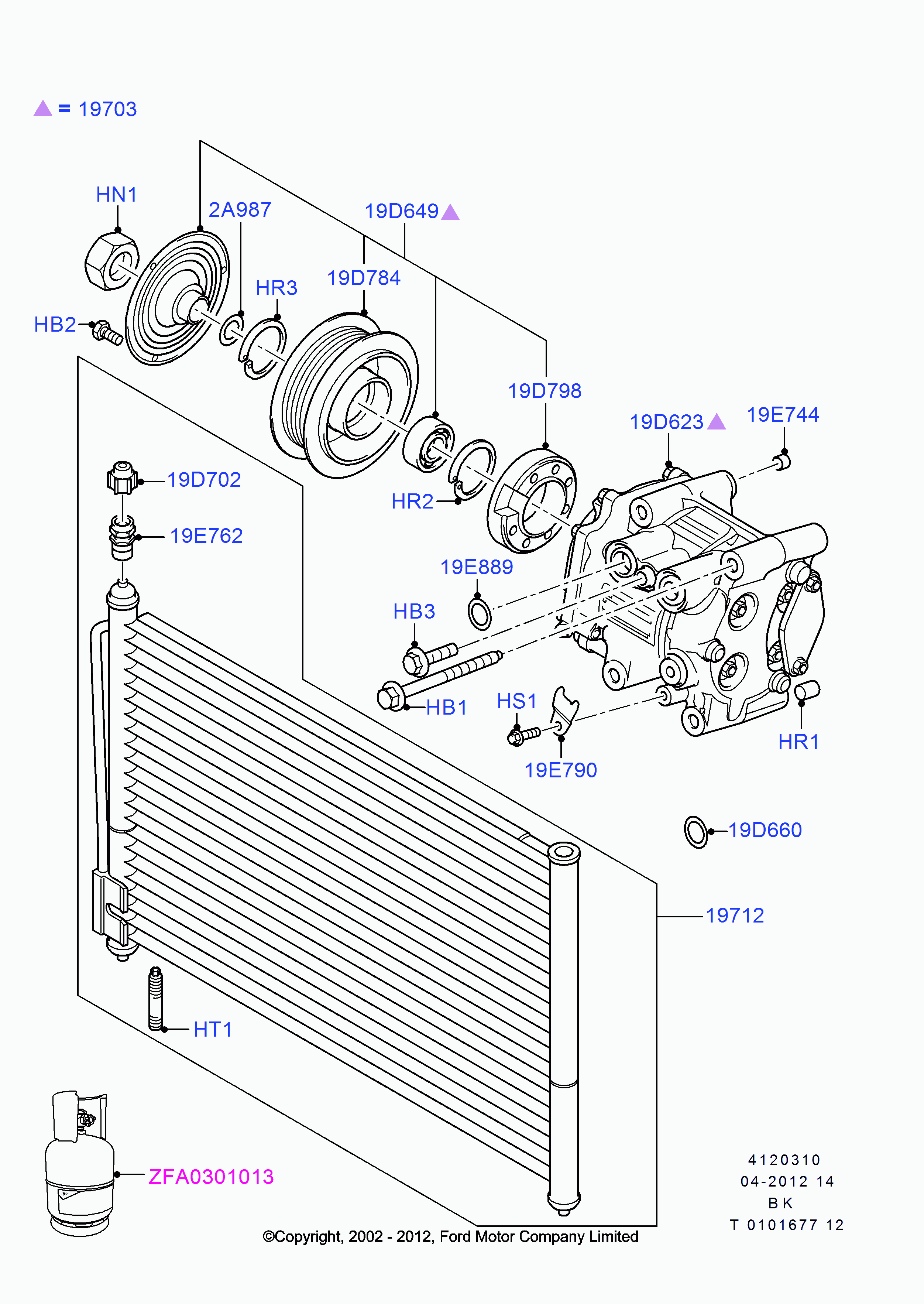 FORD (CHANGAN) 4 588 121 - Kompresors, Gaisa kond. sistēma ps1.lv