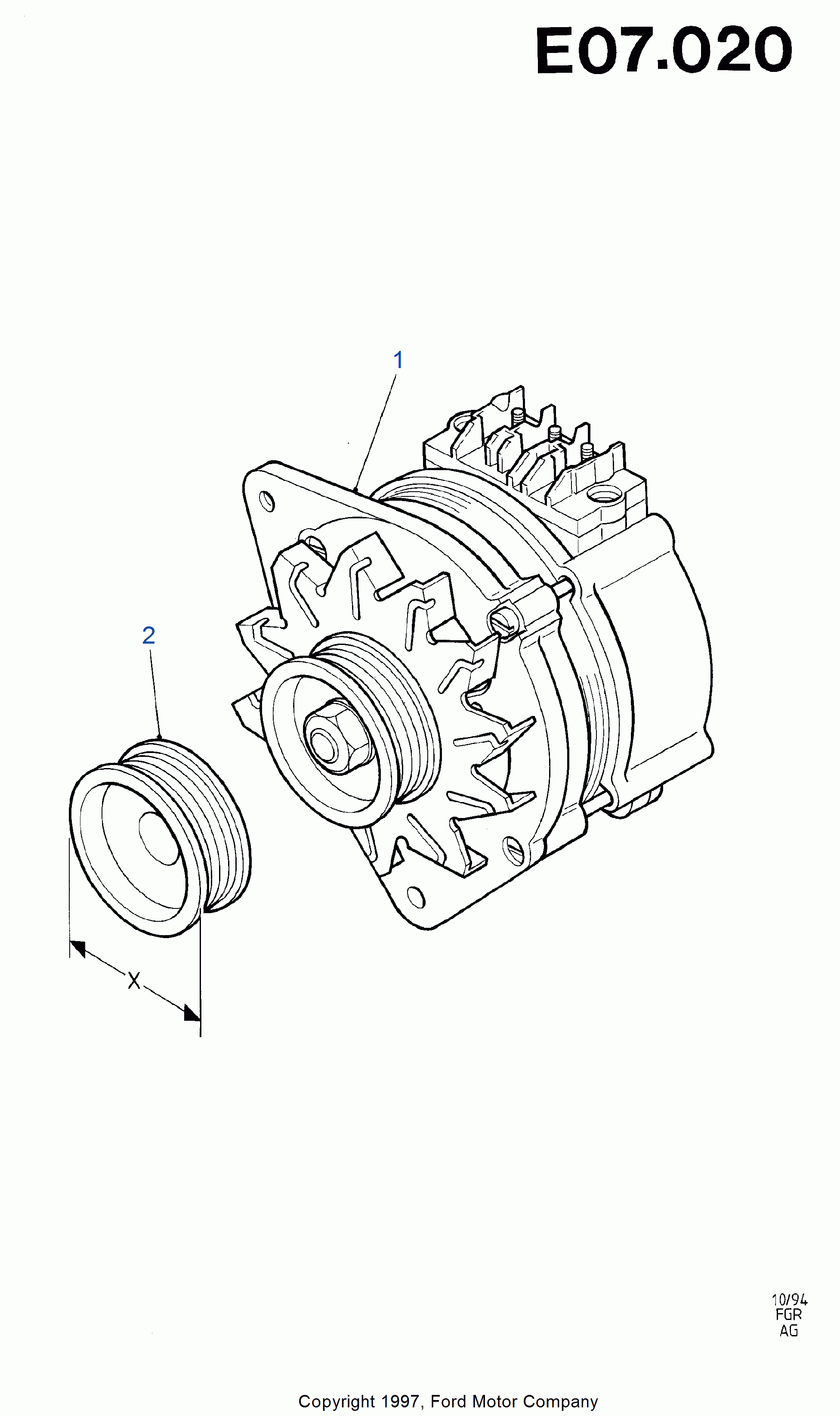 FORD 1 005 391 - Ģenerators ps1.lv