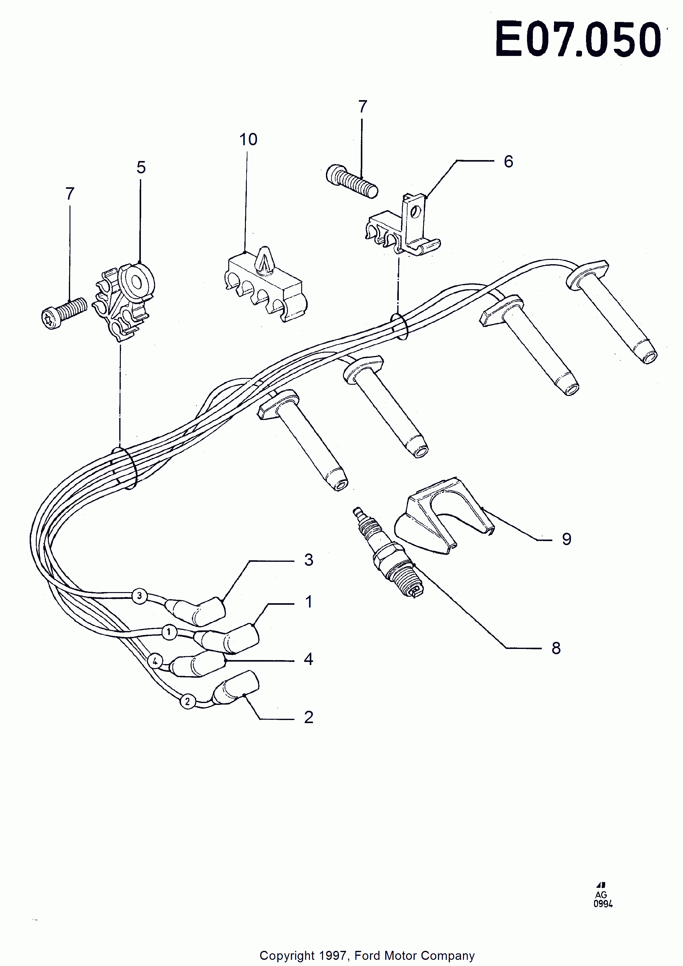 FORD 6534759 - Augstsprieguma vadu komplekts ps1.lv