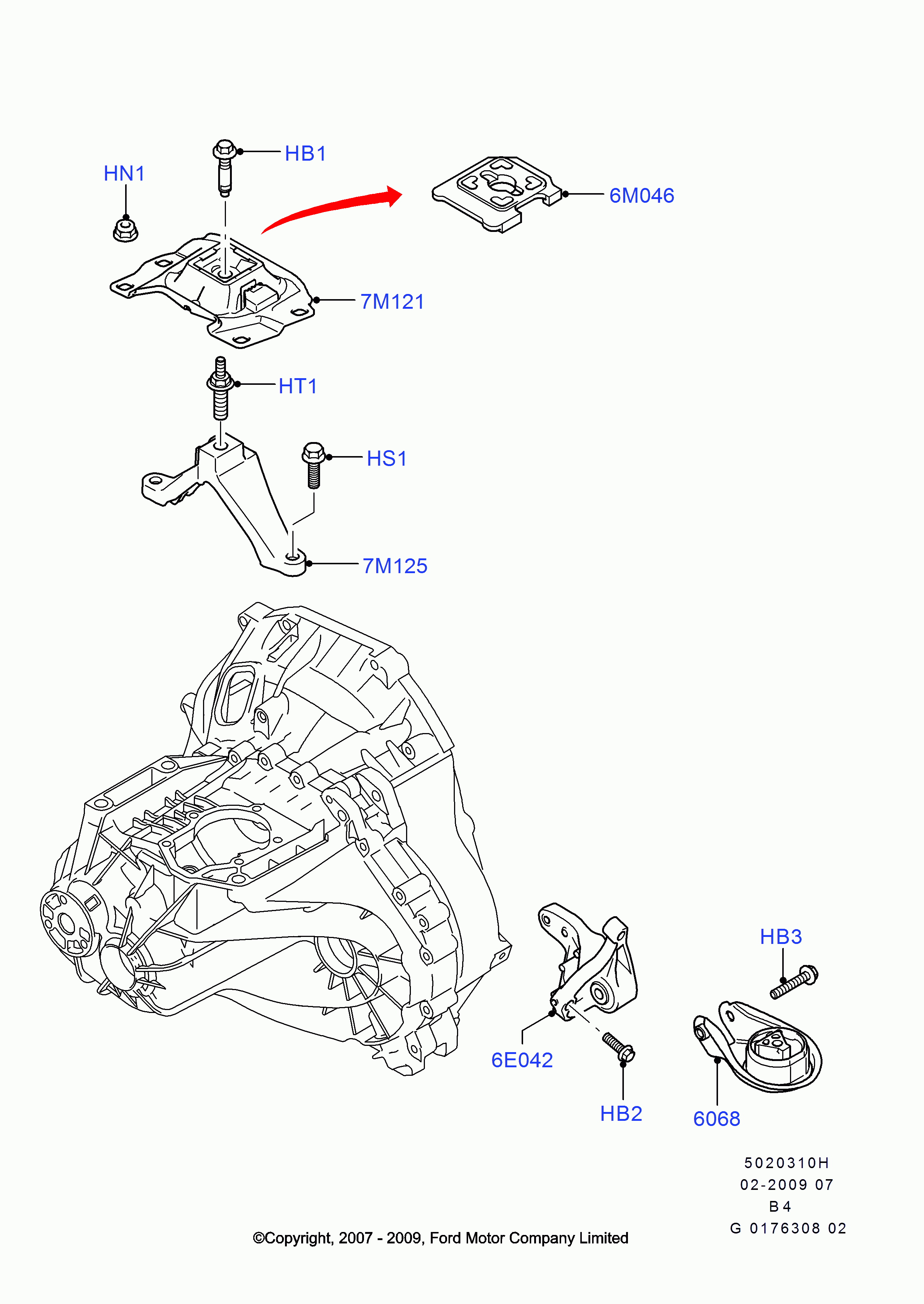 FORD 1347798 - Piekare, Pārnesumkārba ps1.lv