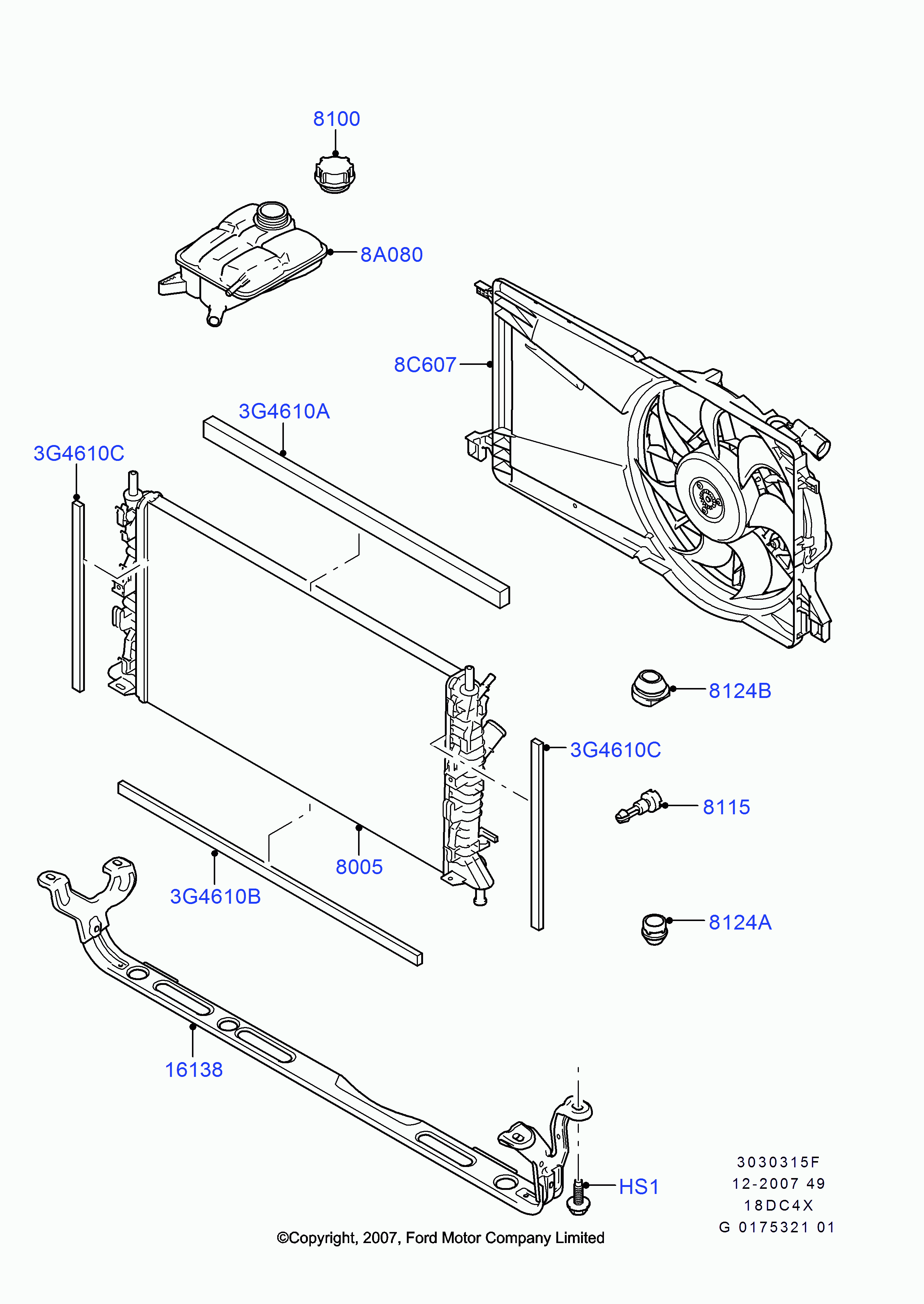 FORD 1 357 325 - Radiators, Motora dzesēšanas sistēma ps1.lv