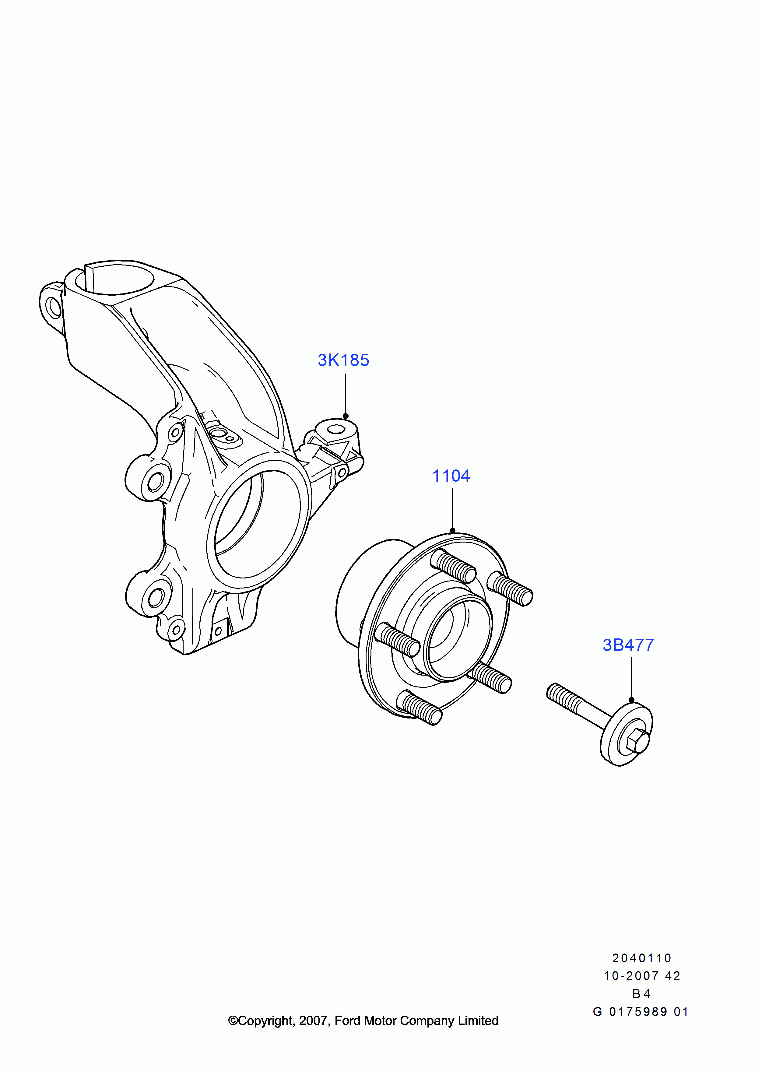 FORD 1471854 - Riteņa rumbas gultņa komplekts ps1.lv