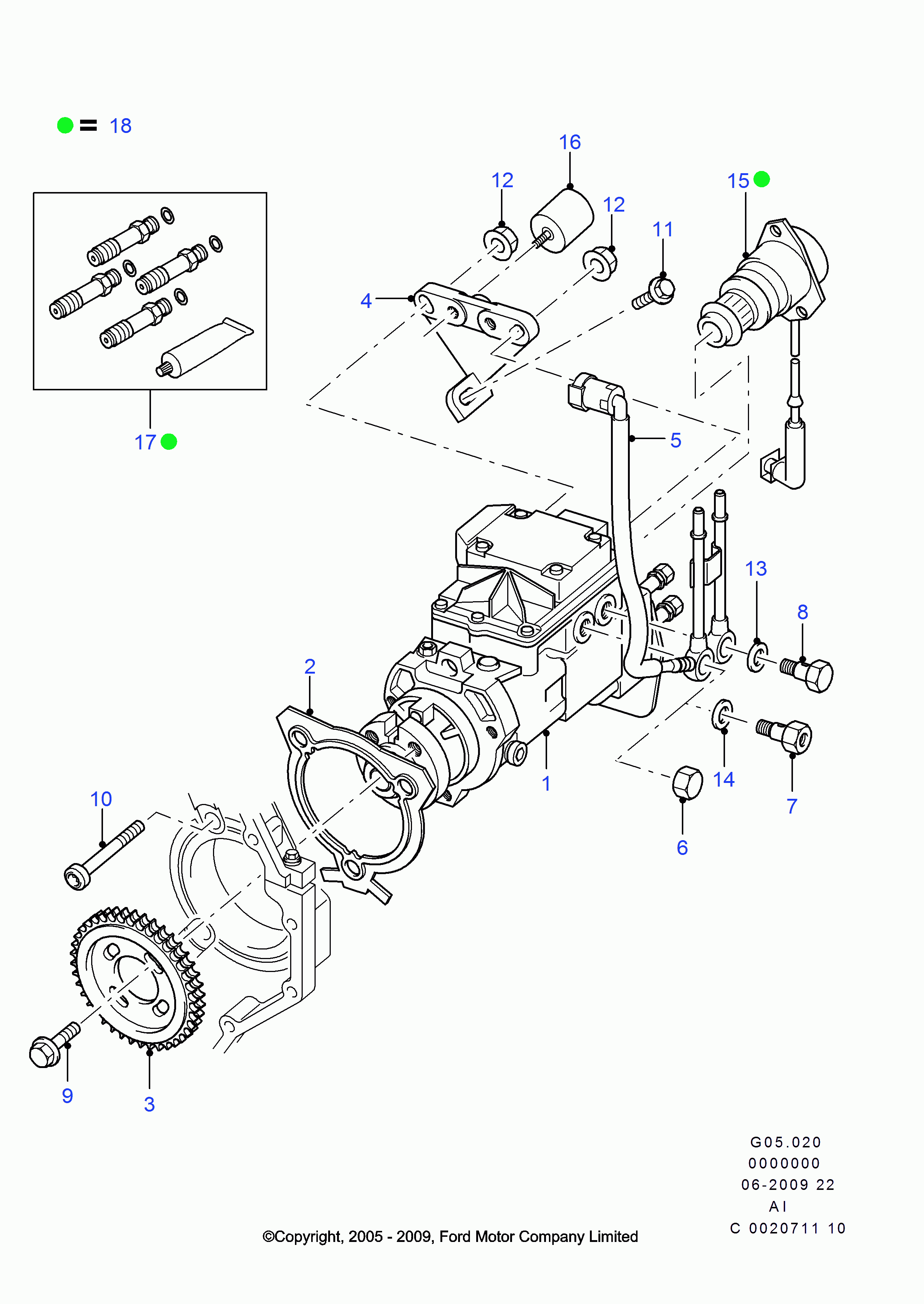 FORD 1353439 - Spriegotājrullītis, Gāzu sadales mehānisma piedziņas siksna ps1.lv