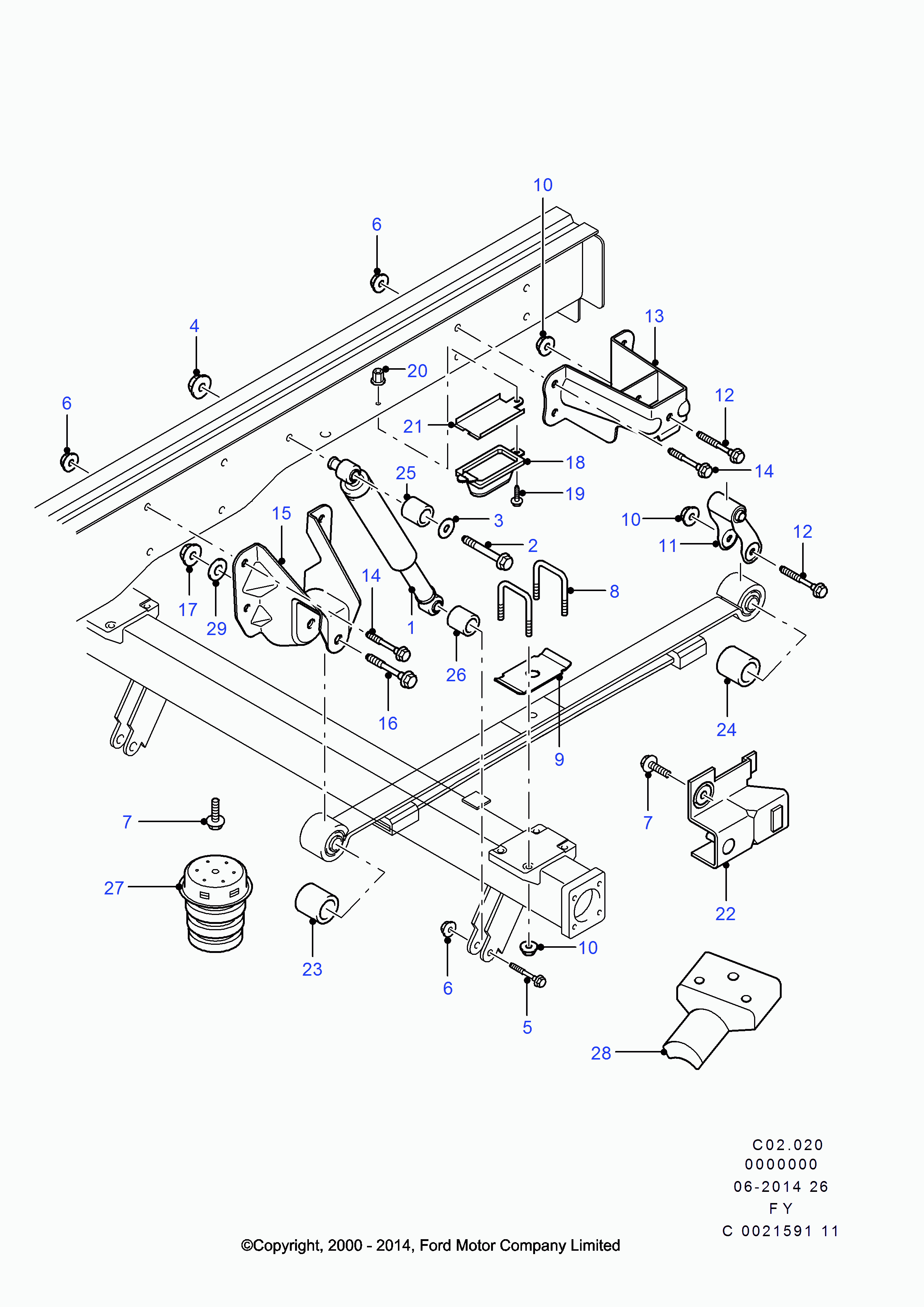 FORD 1743102 - Bukse, Lāgu atsperes gredzens ps1.lv