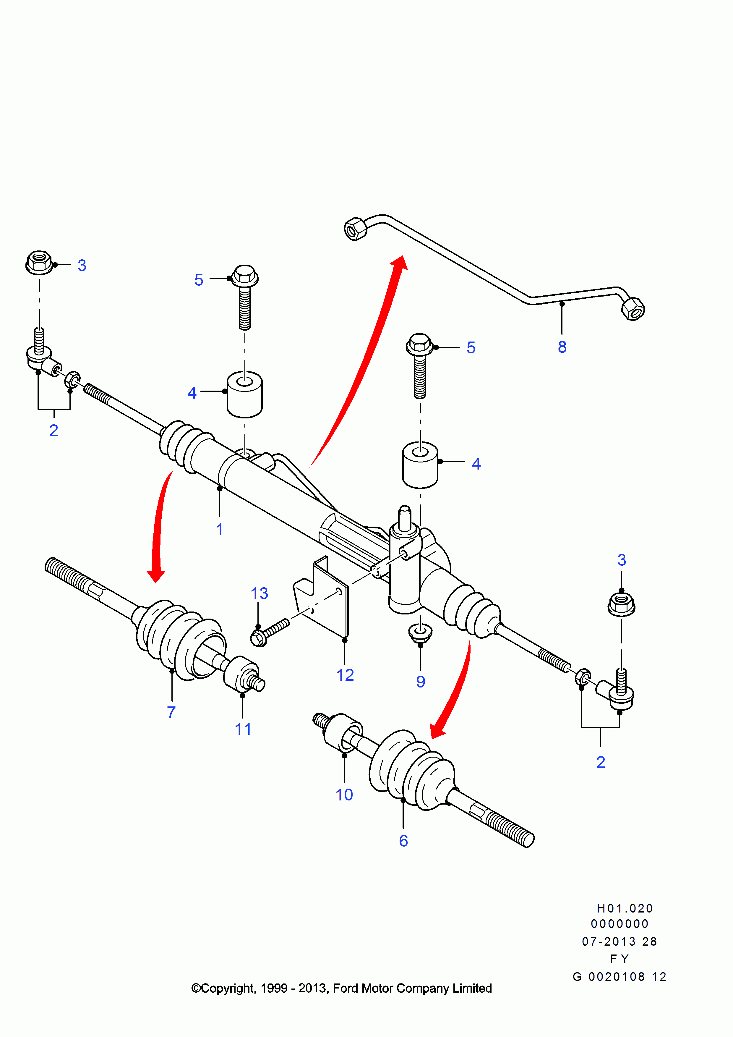 FORD 1 743 642 - Stūres šķērsstiepņa uzgalis ps1.lv