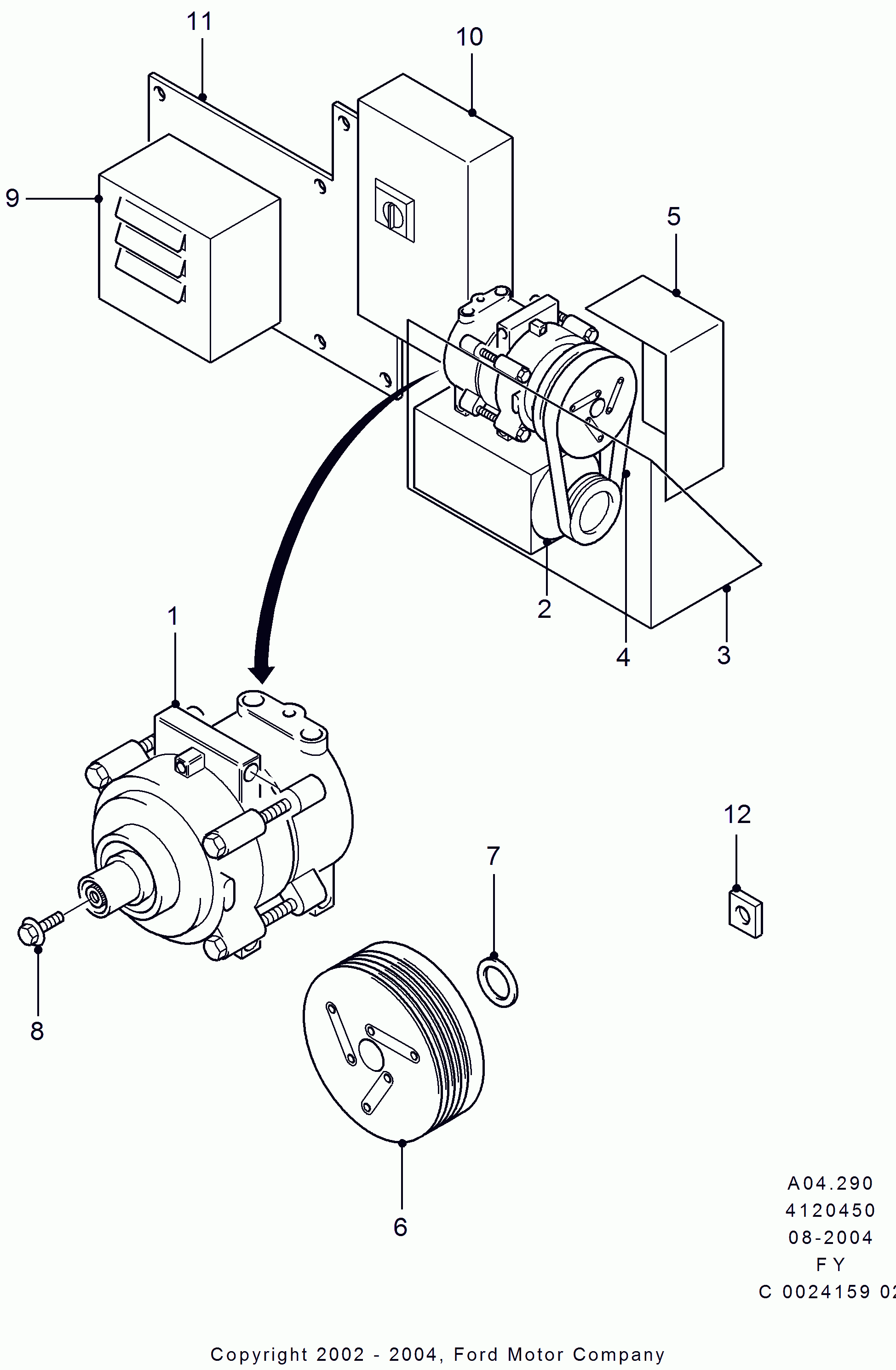 MAZDA 5003996 - Kompresors, Gaisa kond. sistēma ps1.lv