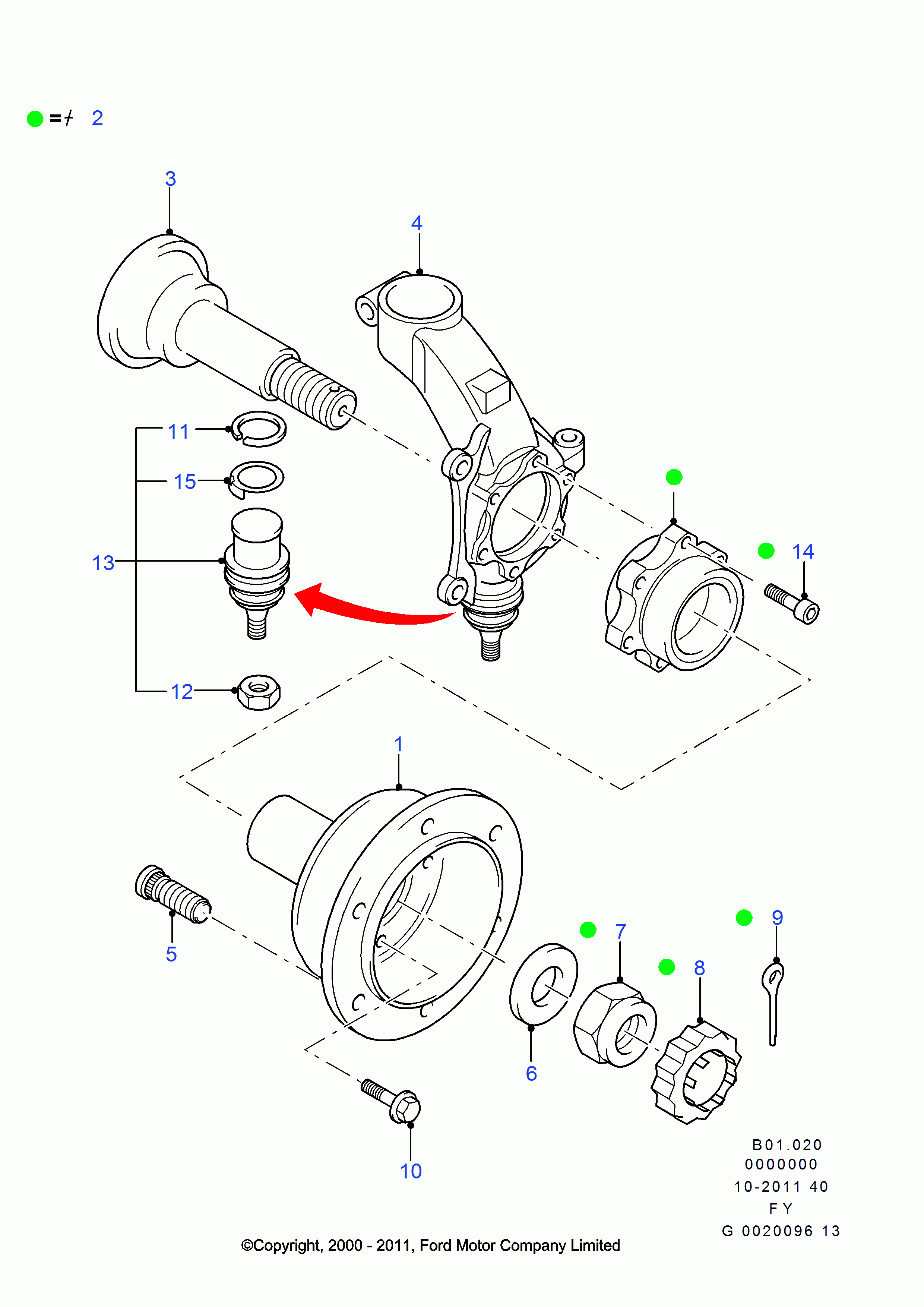 FORD 1 451 914 - Balst / Virzošais šarnīrs ps1.lv